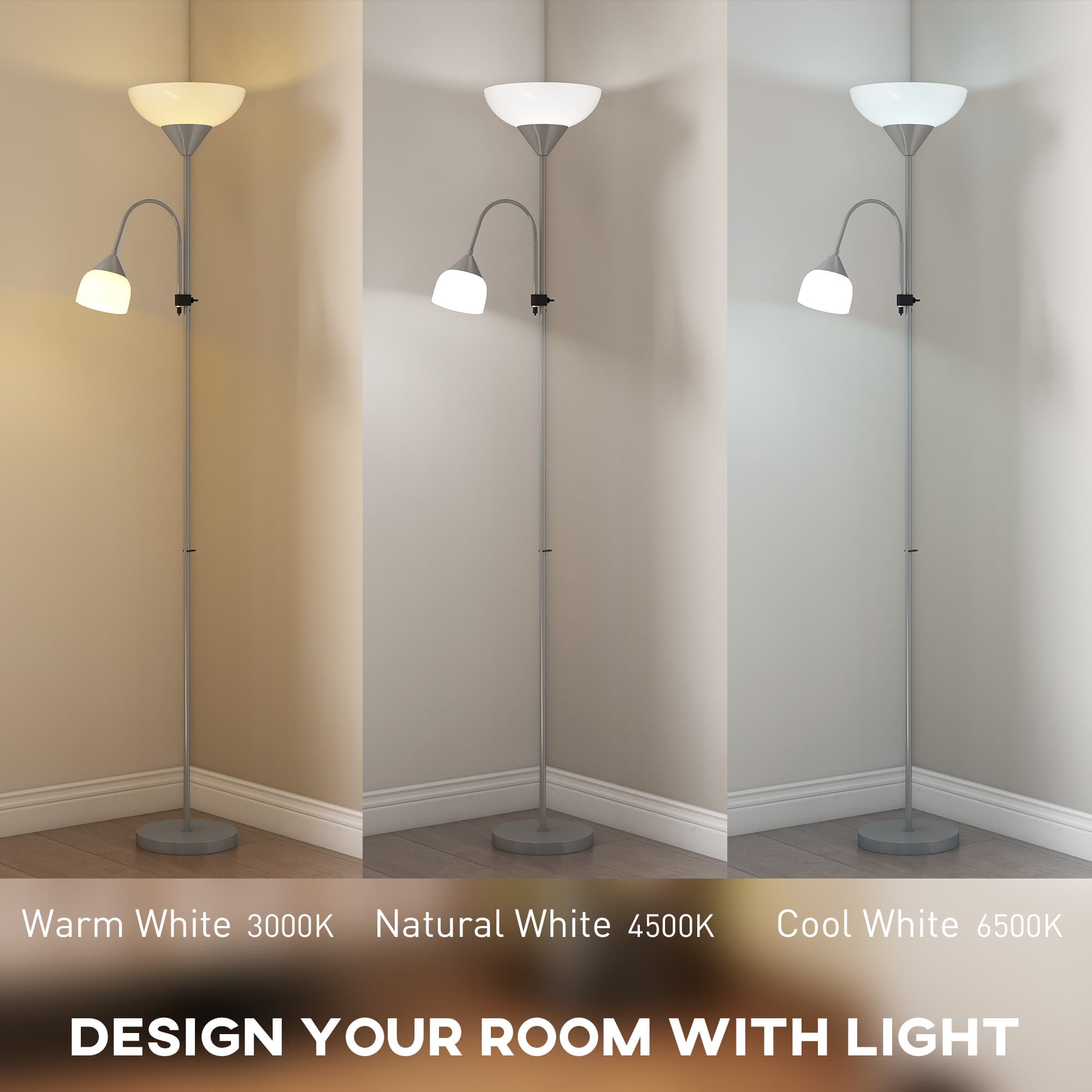 Mother and Child Floor Lamp with Adjustable Reading Light - image 1