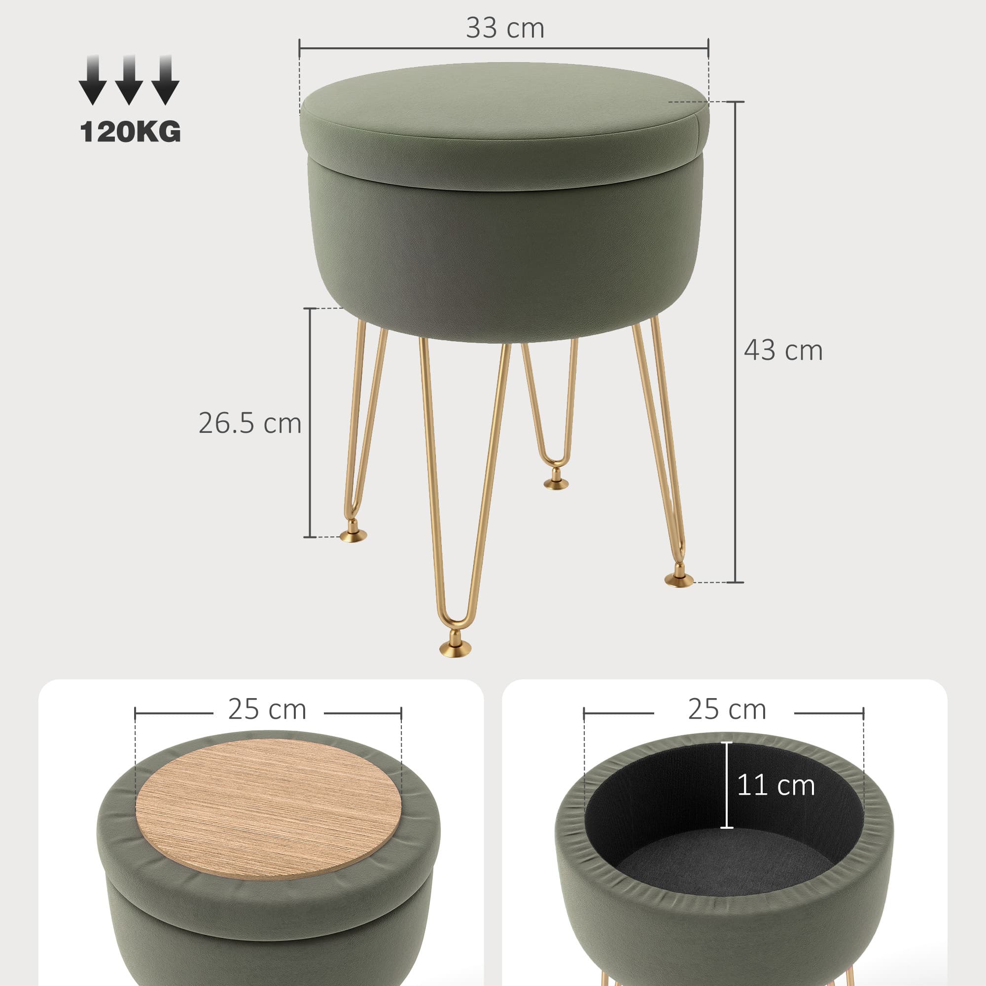 A compact storage ottoman that doubles as footstool or seat - image 4