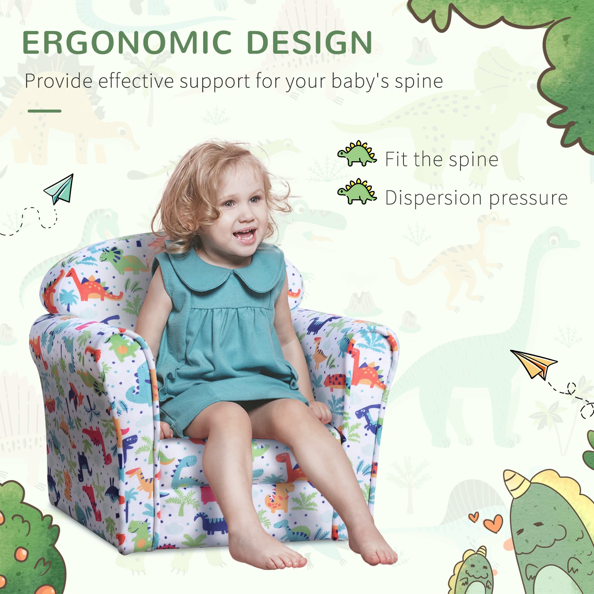 A colourful dinosaur chair sized just right for little ones - image 4