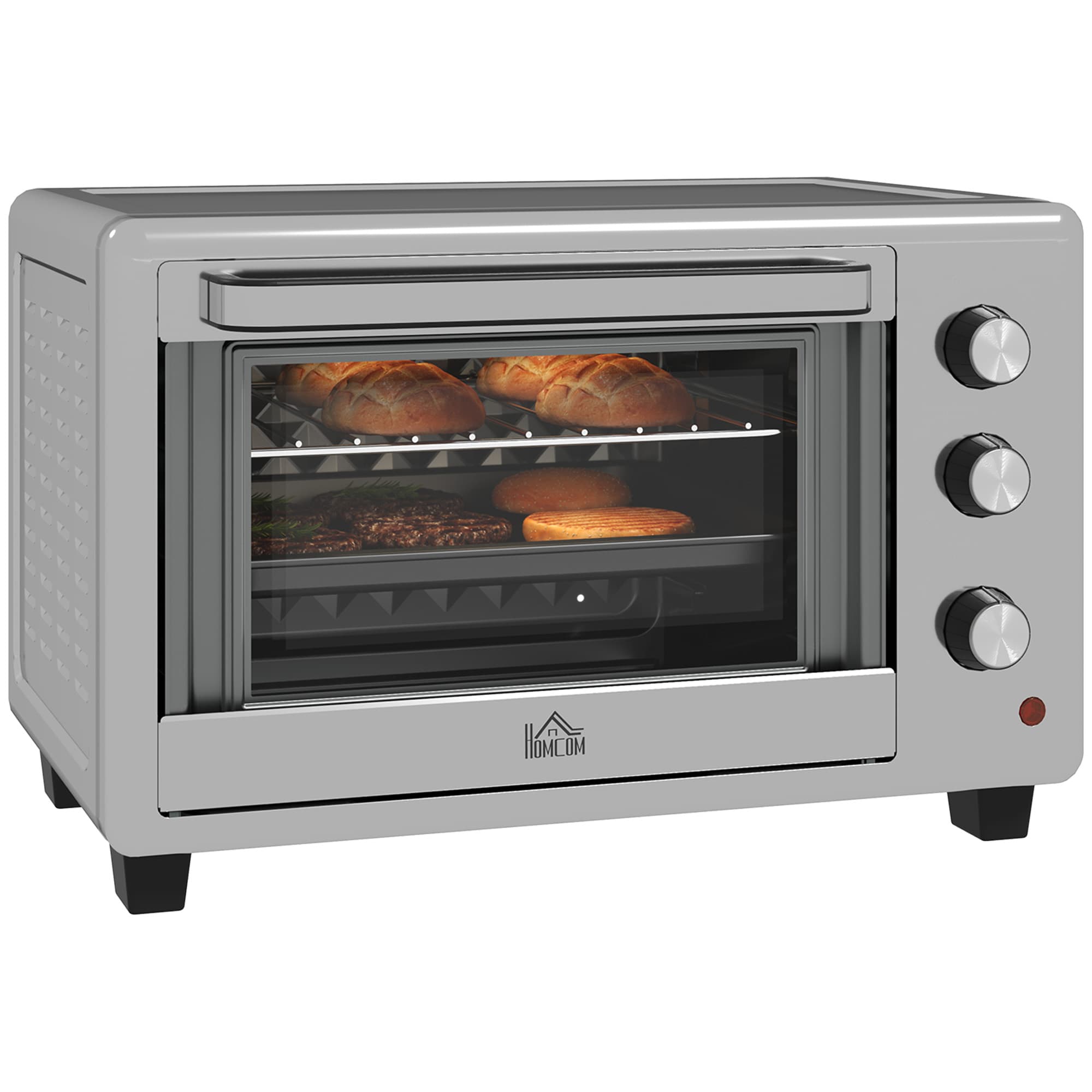 Premium 30L Mini Electric Oven for Effortless Cooking - Silver