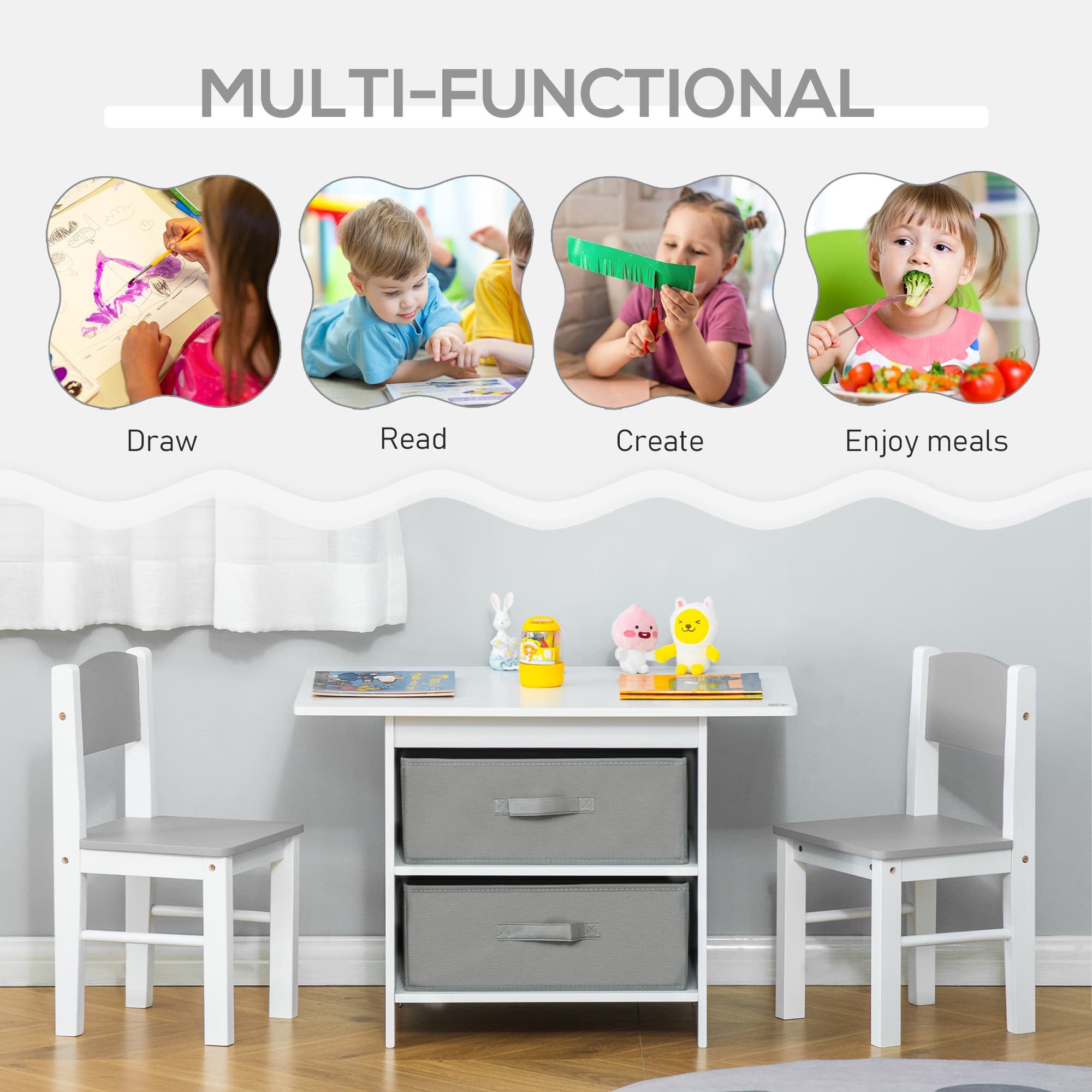 Transform Playtime with this 3-Piece Kids Table and Chairs Set - image 5