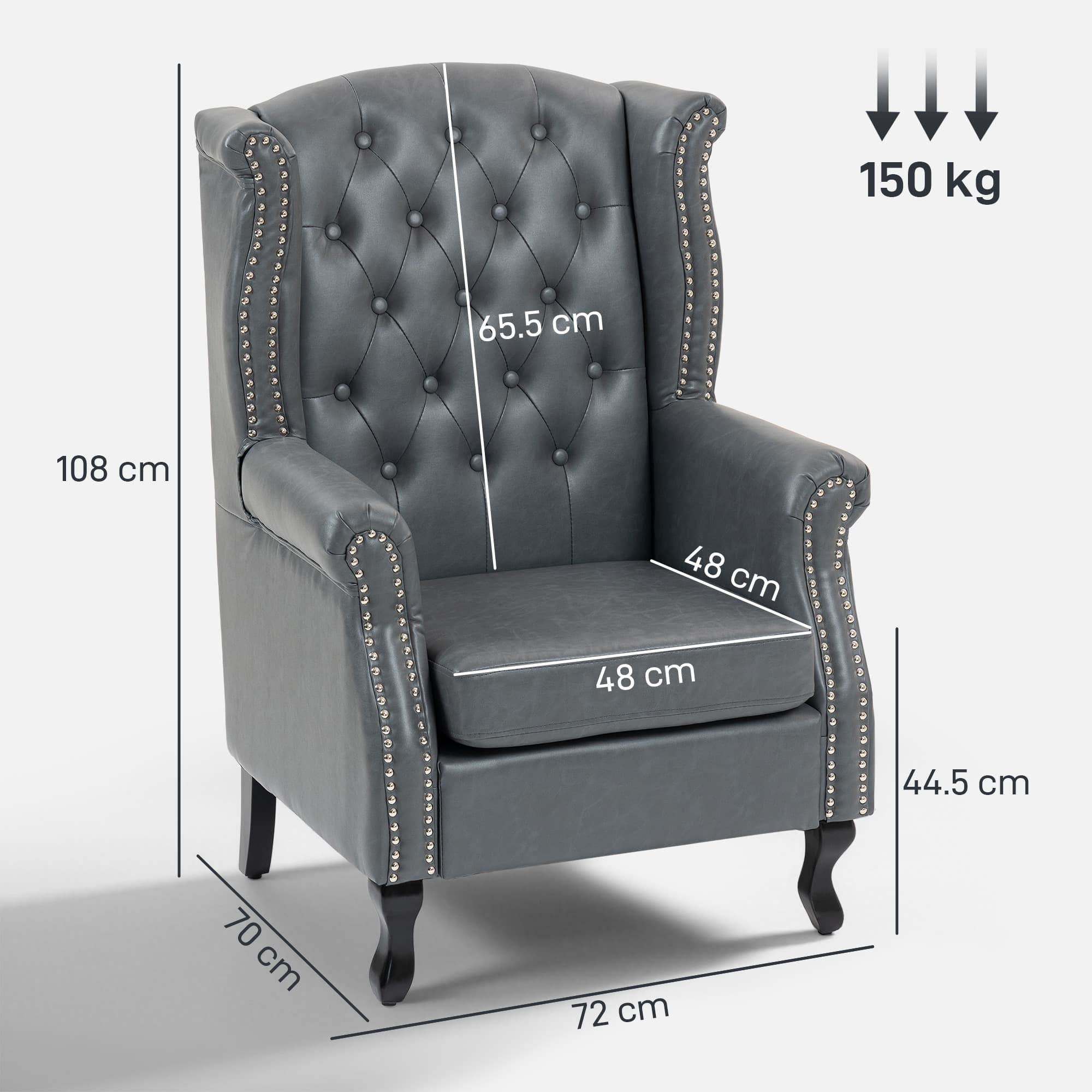 Transform Your Living Space with this Grey Chesterfield Armchair - image 3