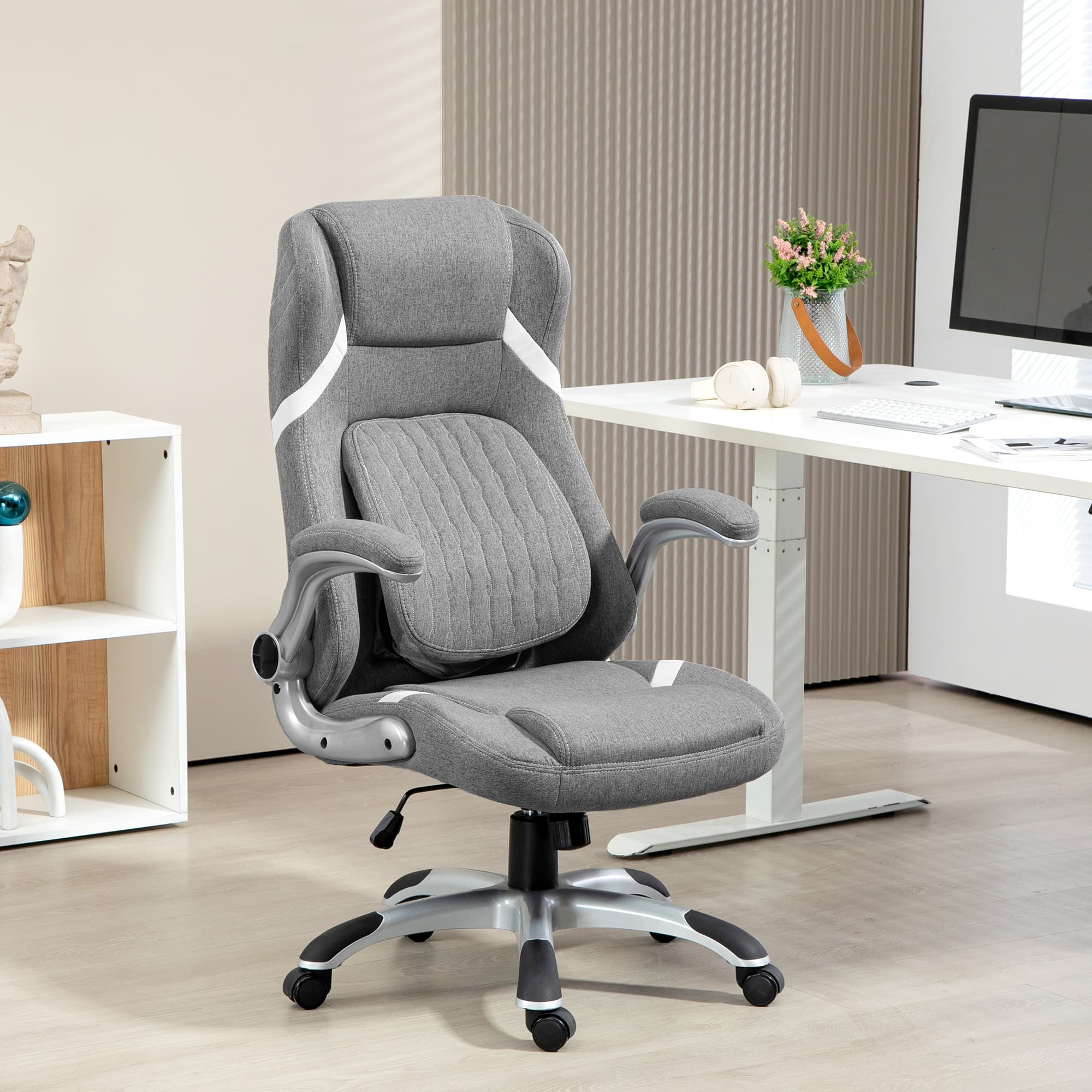 Transform Your Workspace with the Vinsetto Linen-Look Chair - image 3