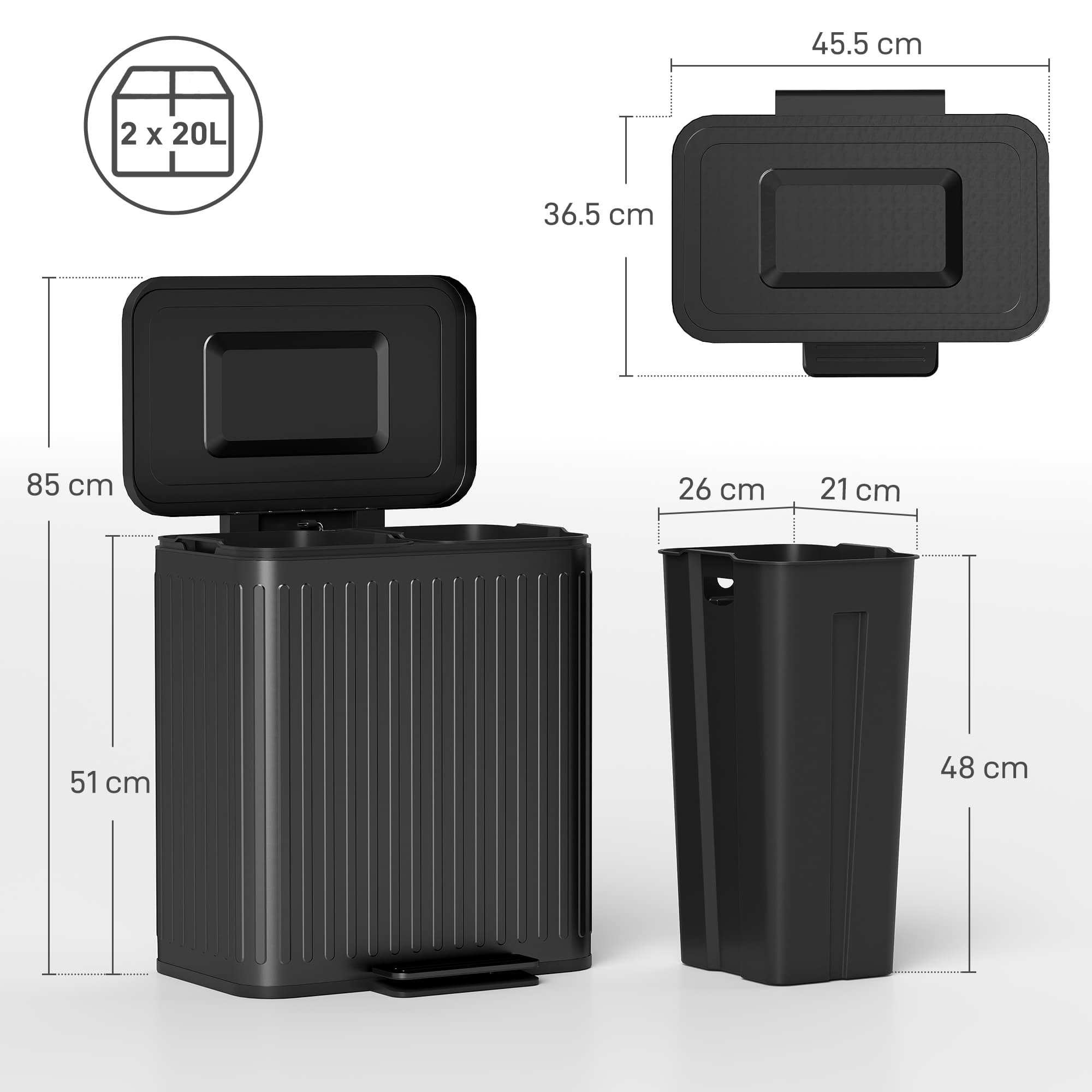 Effortless Waste Separation with the 40L Dual Kitchen Bin - image 5