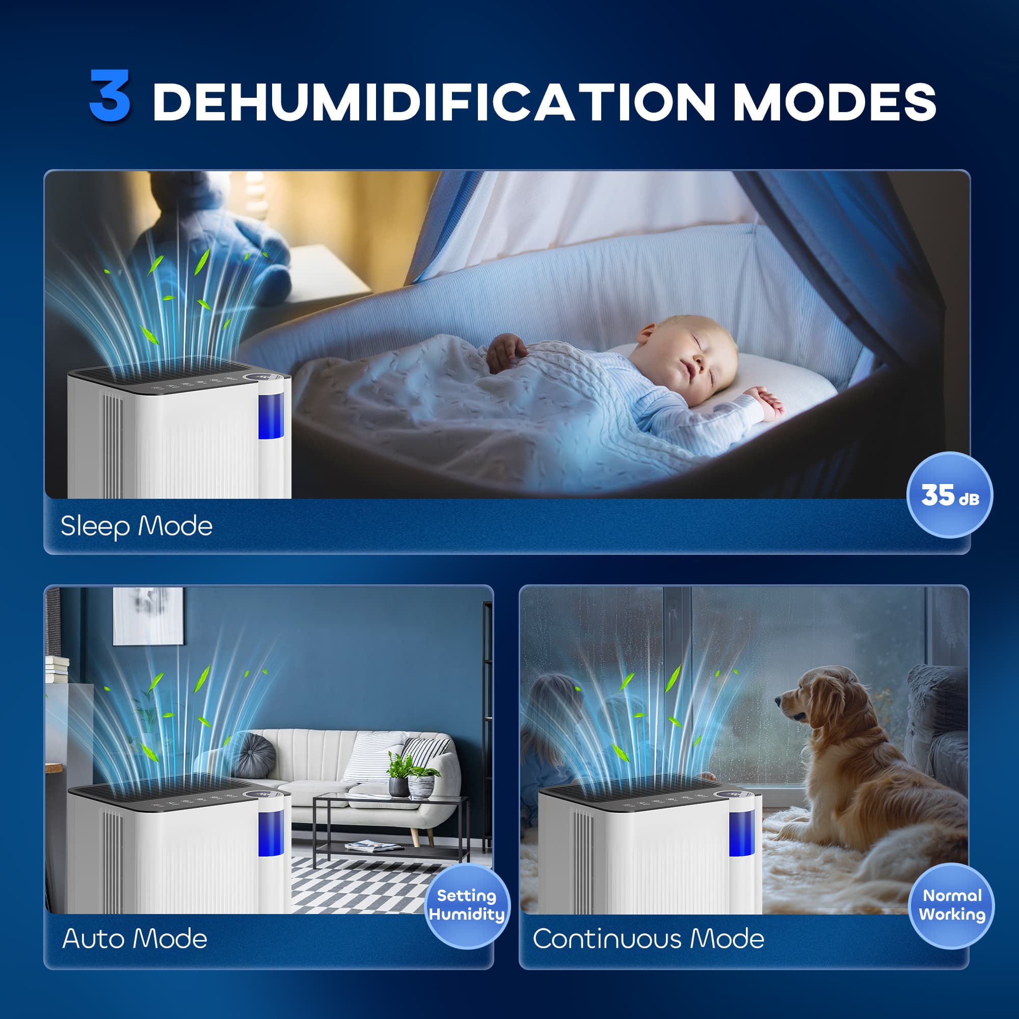White 12L/Day Dehumidifier with Washable Filter for Small Rooms - image 9