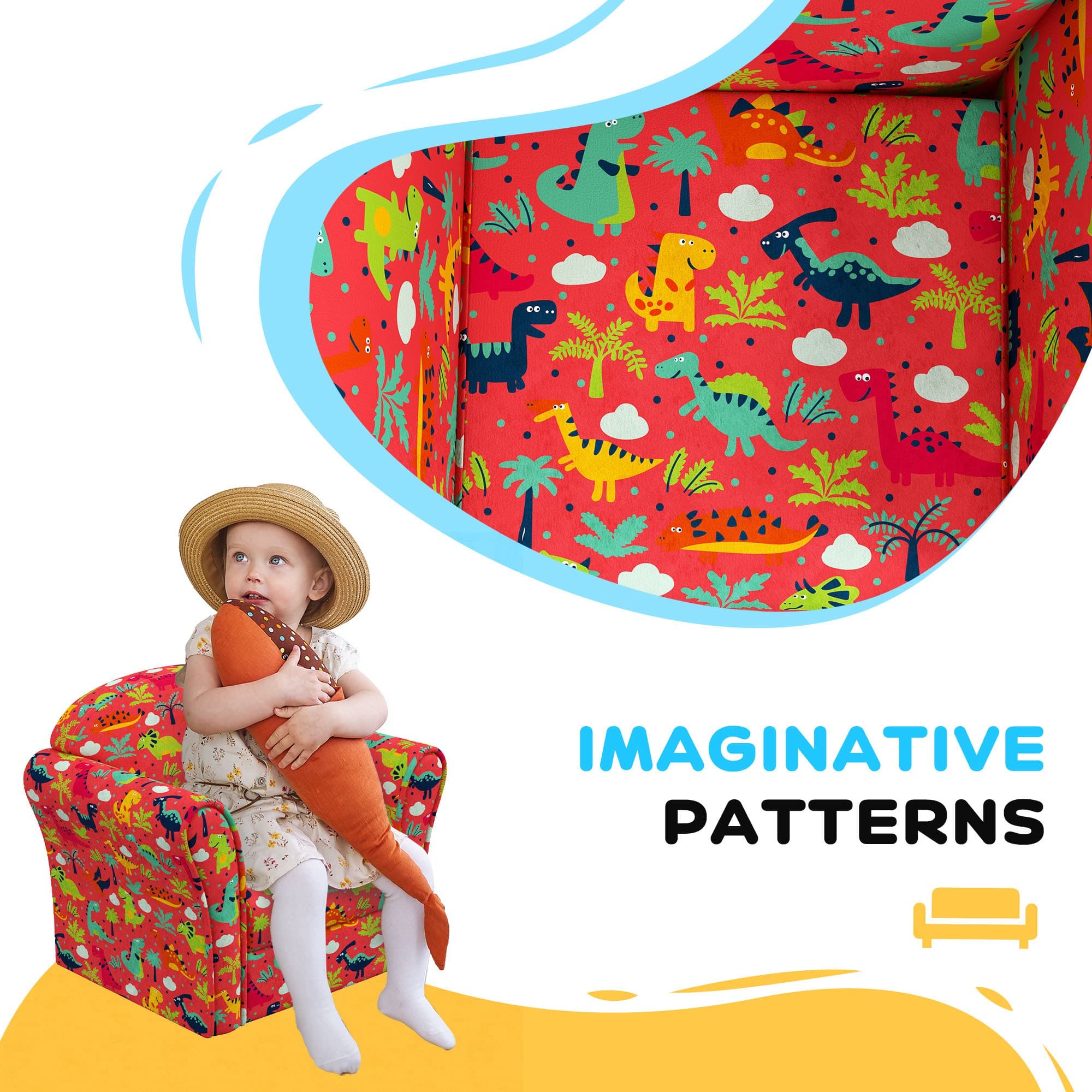 Transform Their Playroom with this Red Dinosaur Armchair - image 2