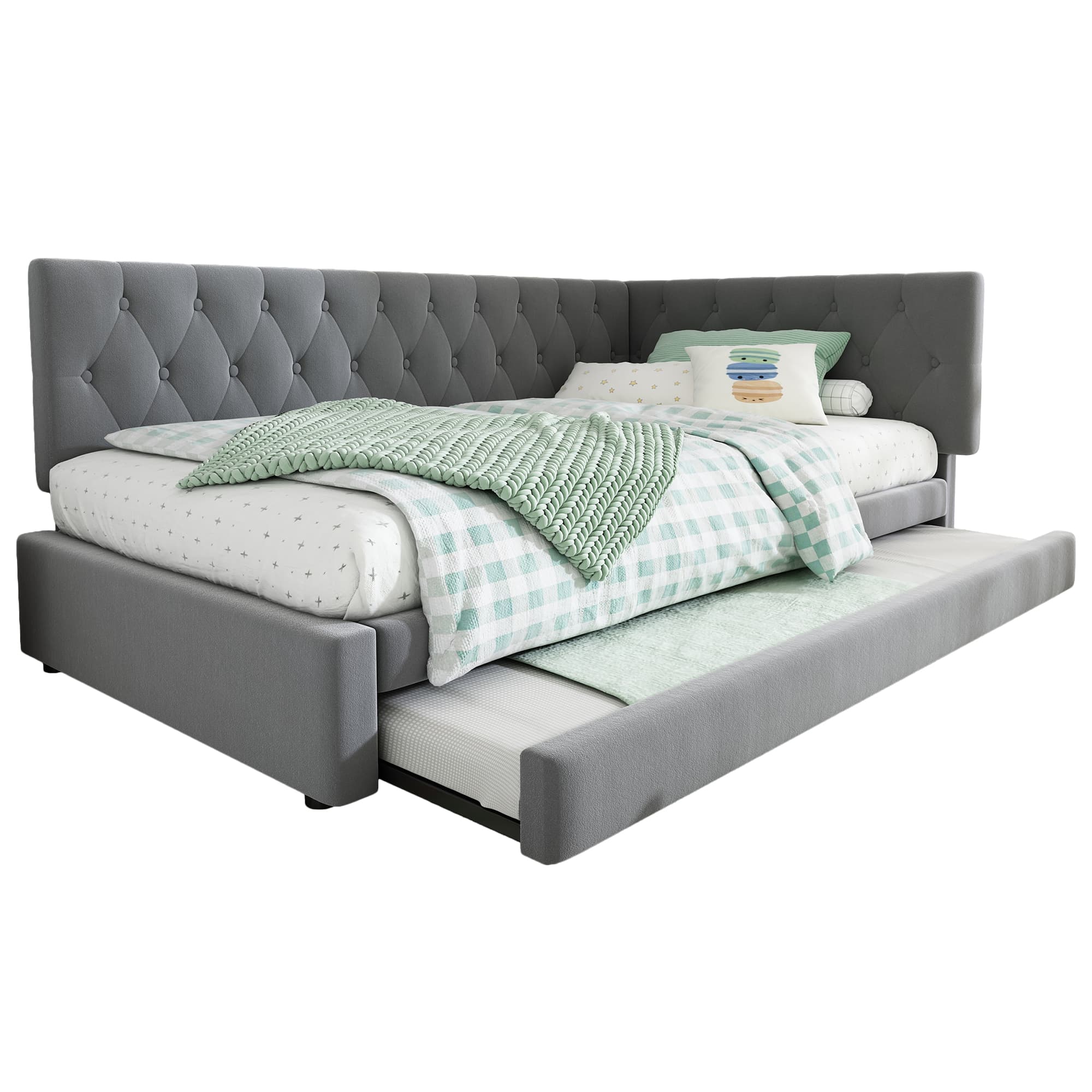 Transform Your Guest Room with this Grey Velvet Daybed - image 2