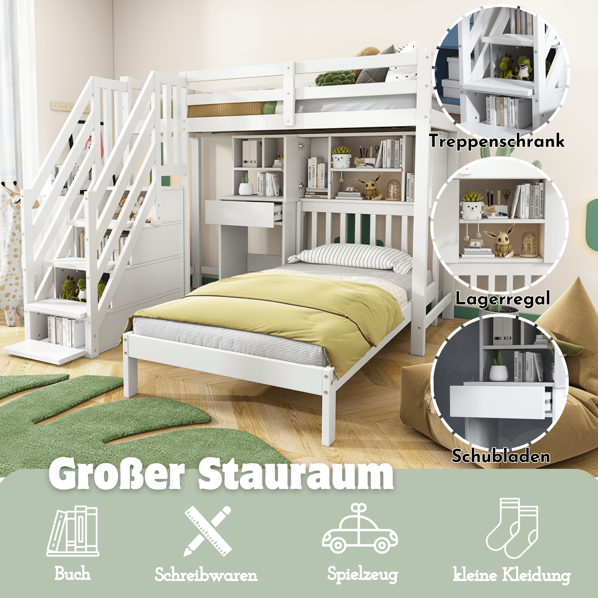 The Ultimate All-in-One Bunk Bed with Desk & Storage - image 3