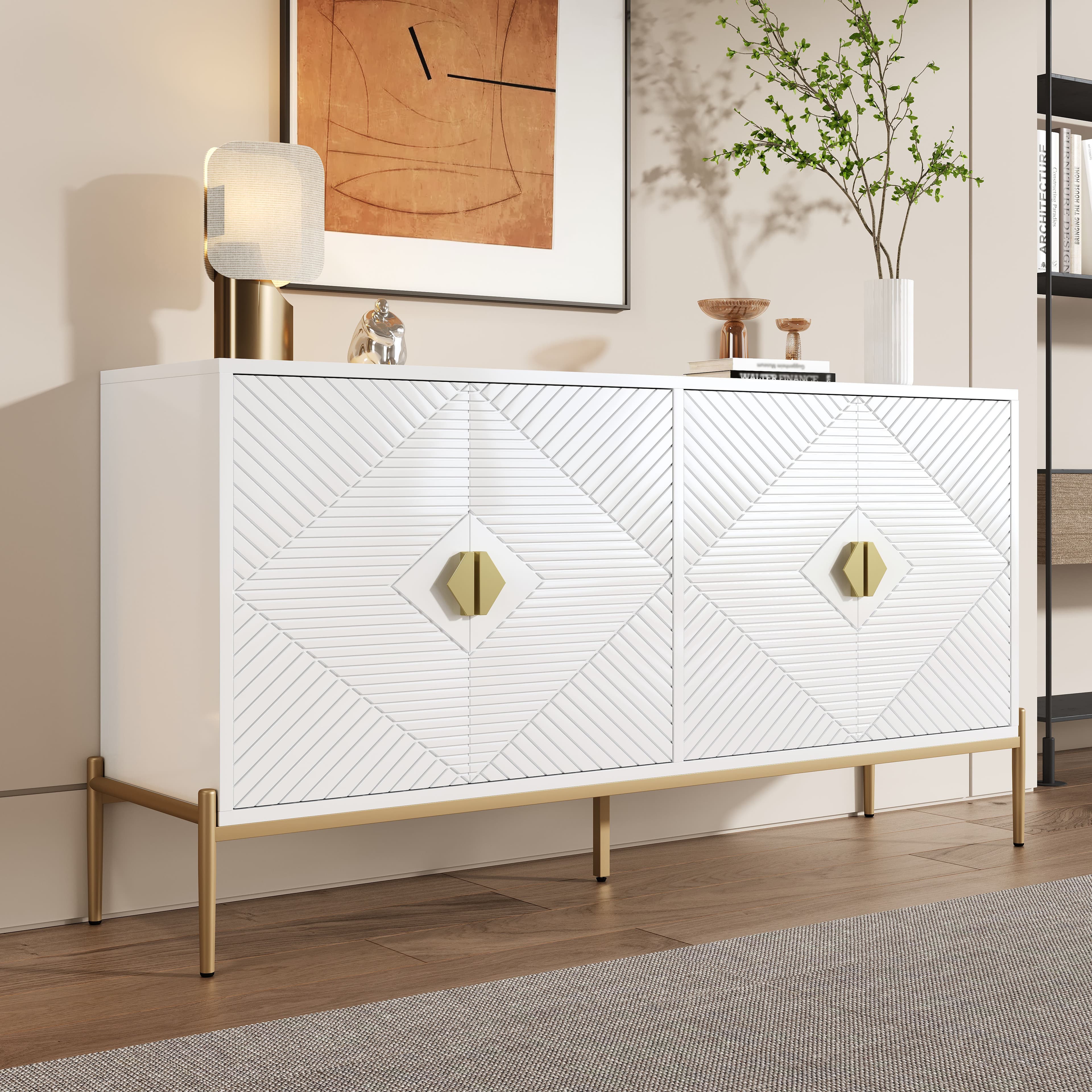 Elevate Your Space with this Chic Geometric Sideboard - image 6