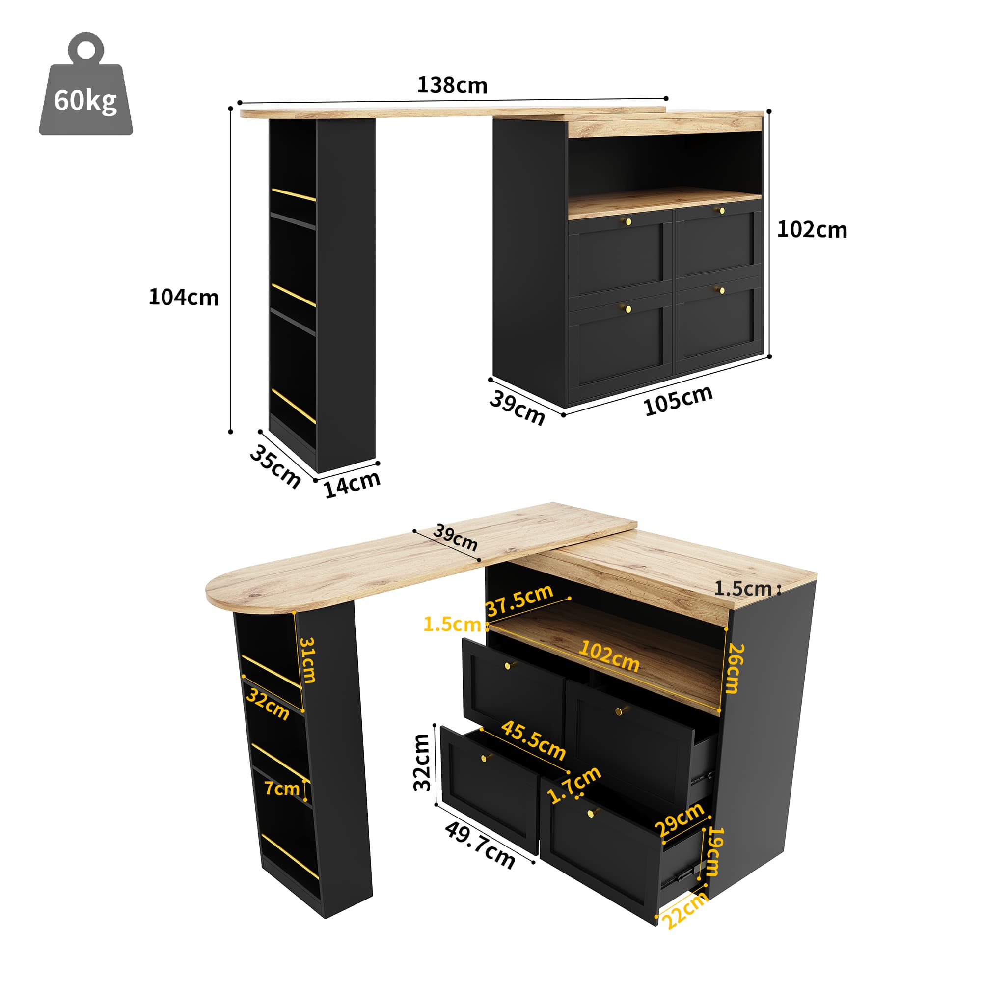 Transform Your Space with a Versatile 360° Swivelling Bar Table - image 4