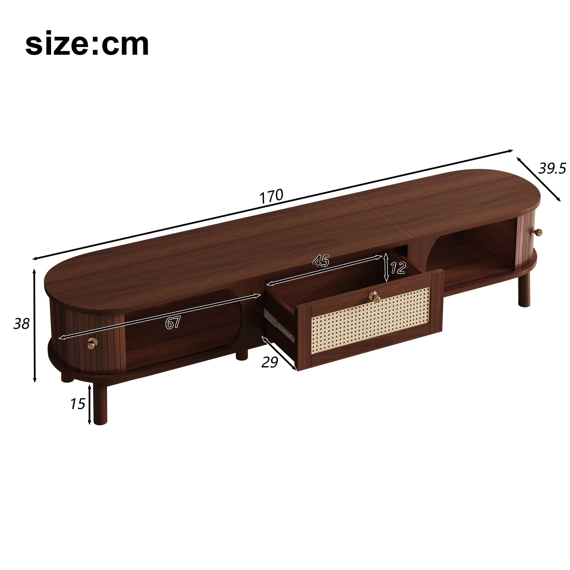 Transform Your Living Room With This Walnut Rattan TV Unit - image 4