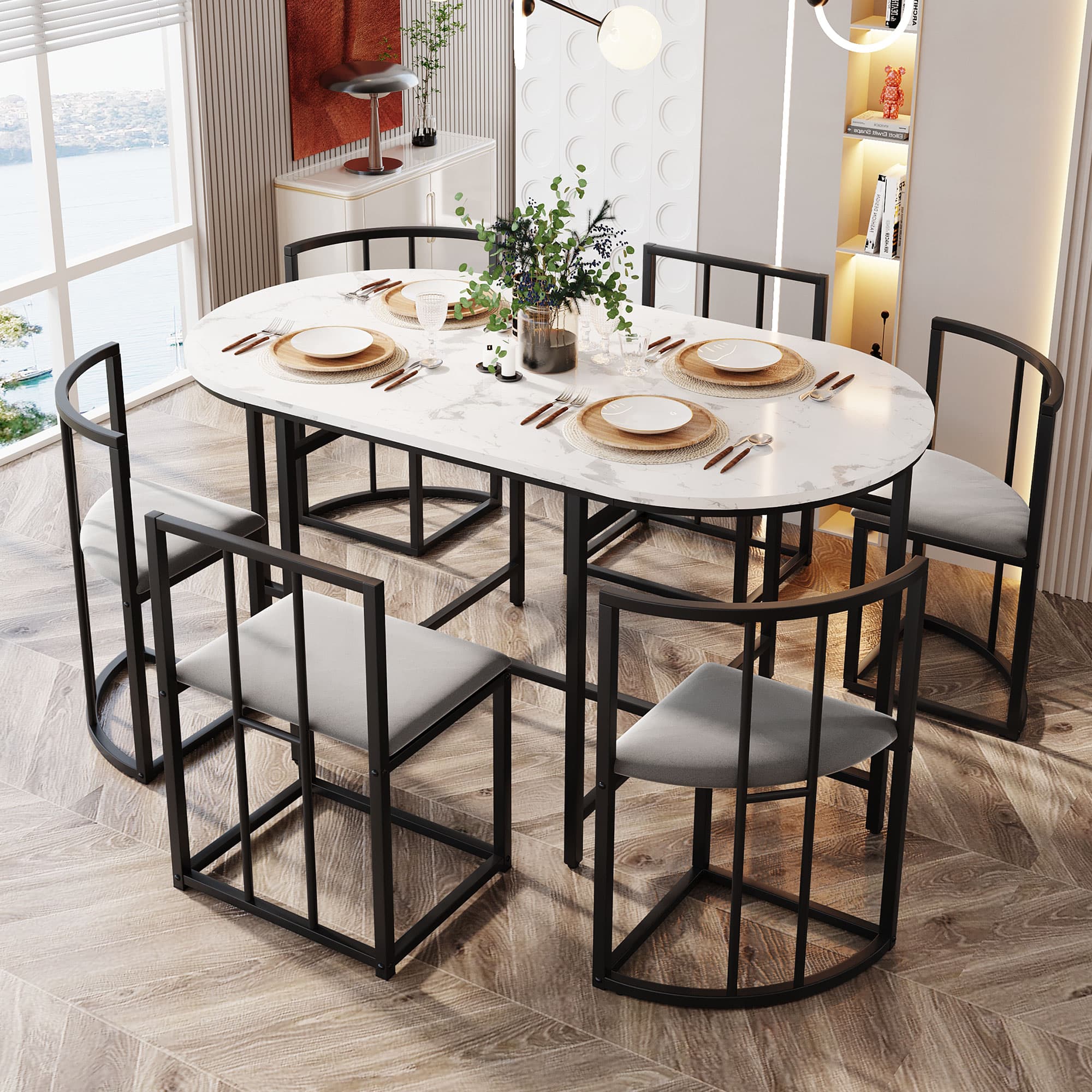 Modern 6-Seater Dining Set for Stylish Family Meals