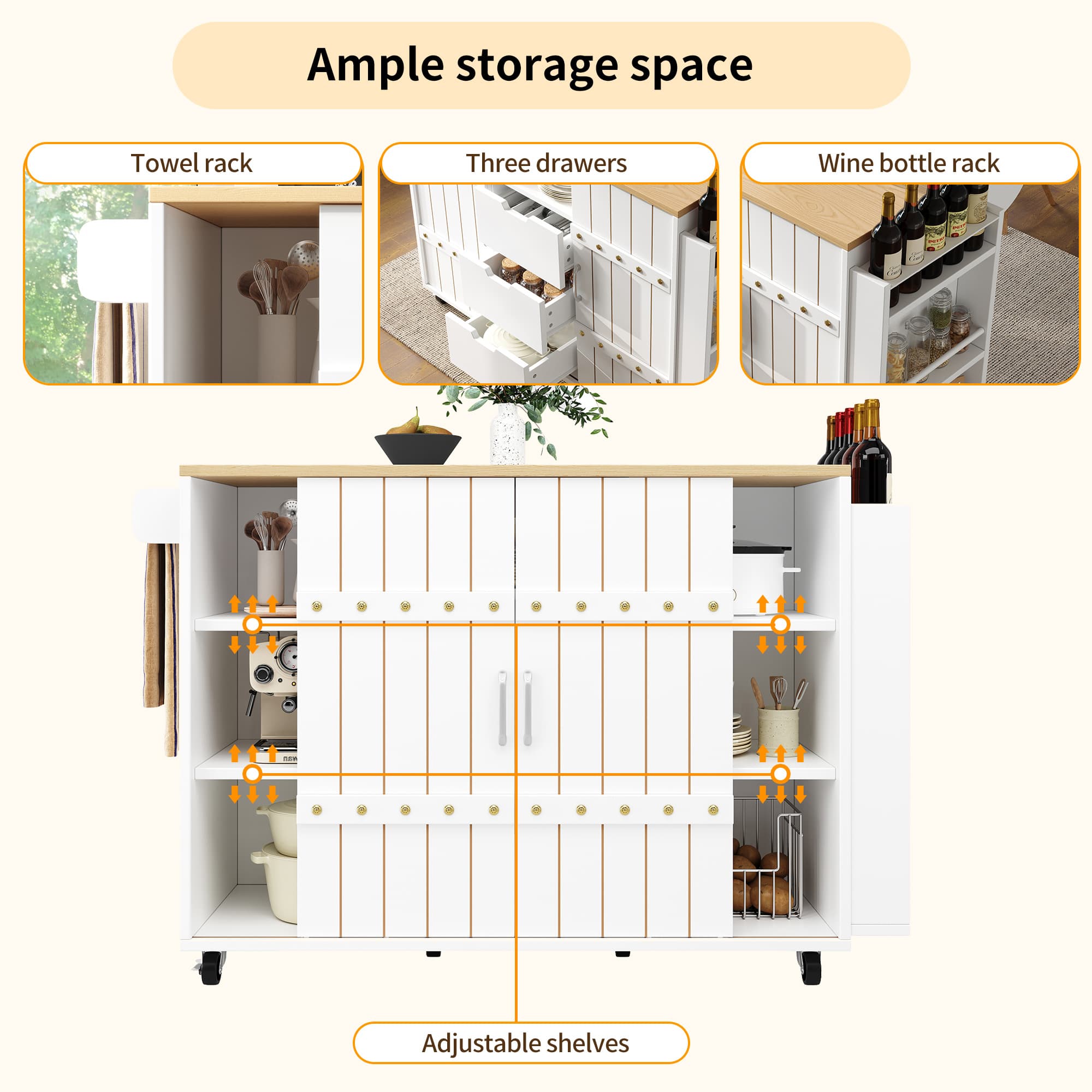 Expand Your Kitchen with a Versatile Mobile Island Trolley - image 5