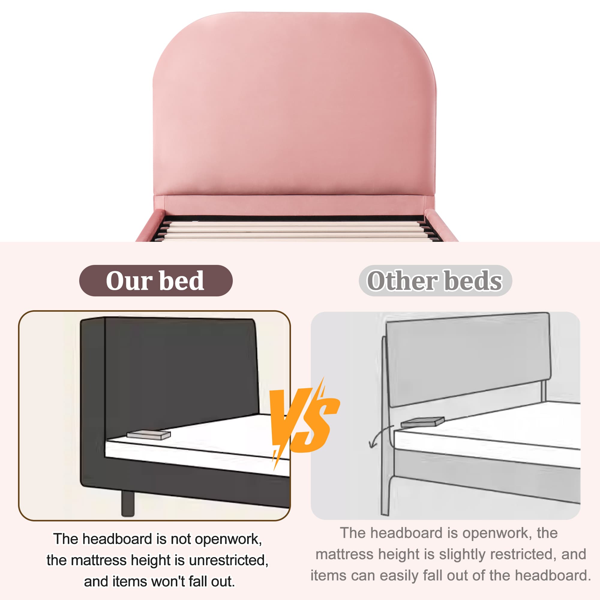 Transform Their Room with this Pink Velvet Storage Bed - image 5