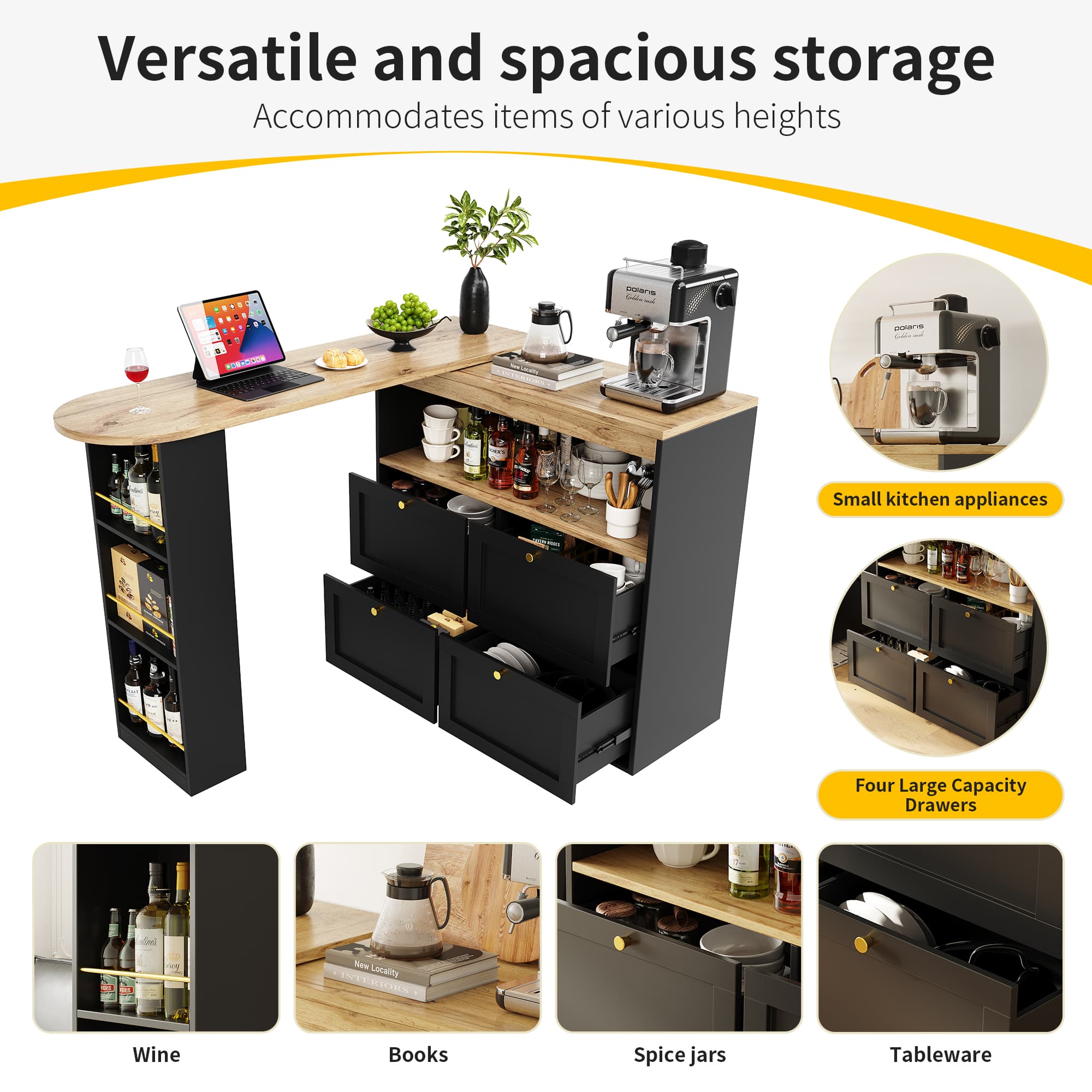 Transform Your Space with a Versatile 360° Swivelling Bar Table - image 6