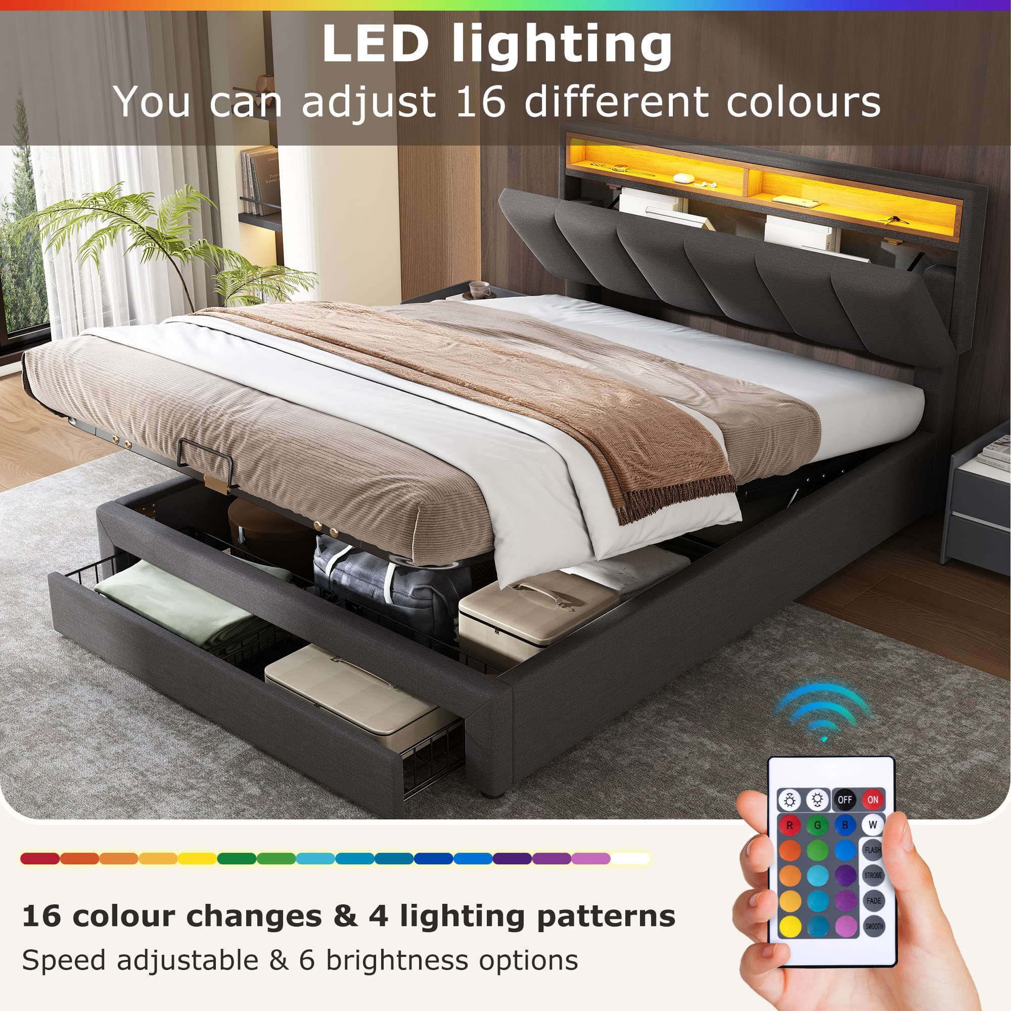 Transform Your Bedroom with Smart Storage & Ambient Lighting - image 2