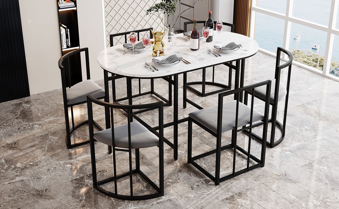 Modern 6-Seater Dining Set for Stylish Family Meals - image 4
