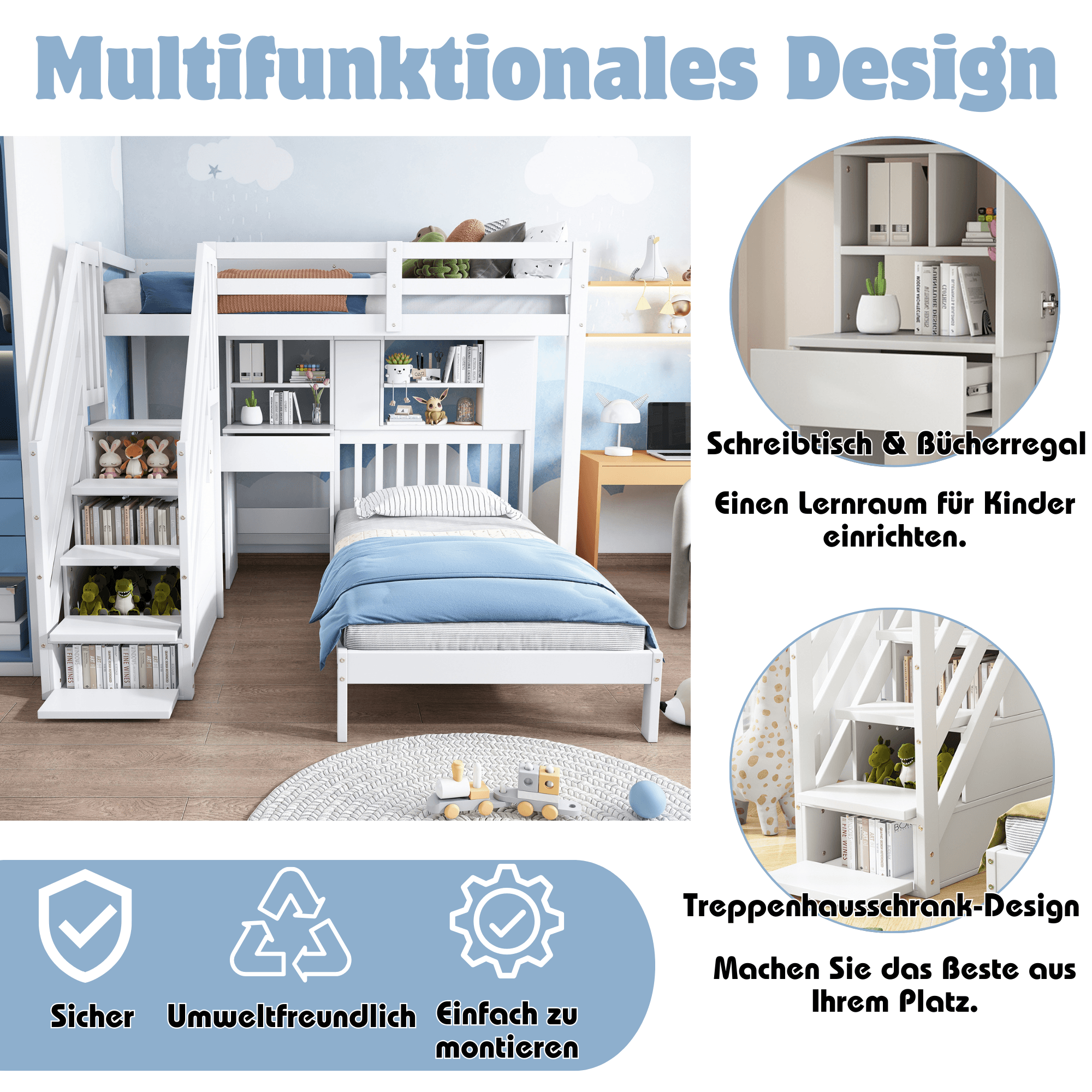 The Ultimate All-in-One Bunk Bed with Desk & Storage - image 4