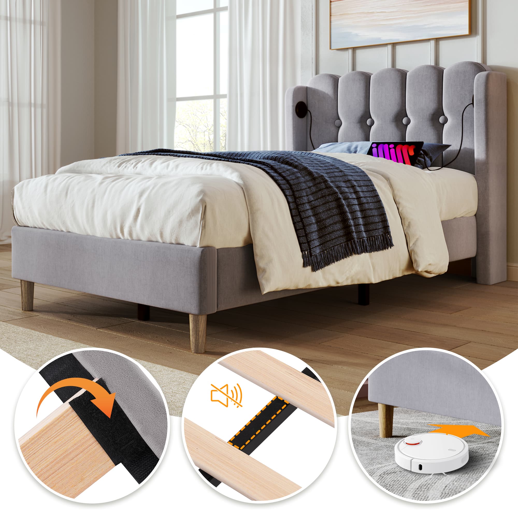 The Smart Single Bed: Style, Comfort & Effortless Charging - image 2