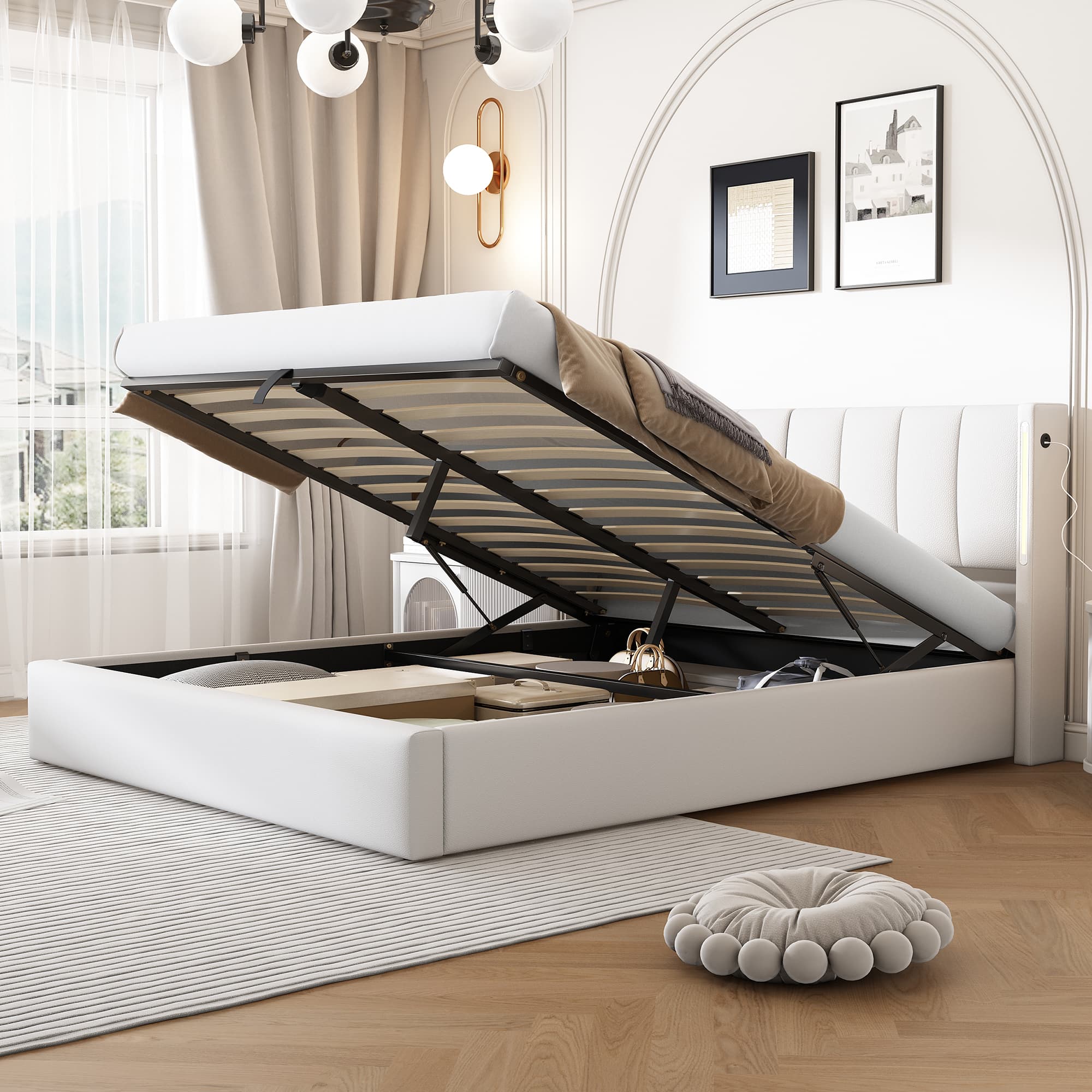 Transform Your Bedroom with a Smart LED Storage Bed - image 2