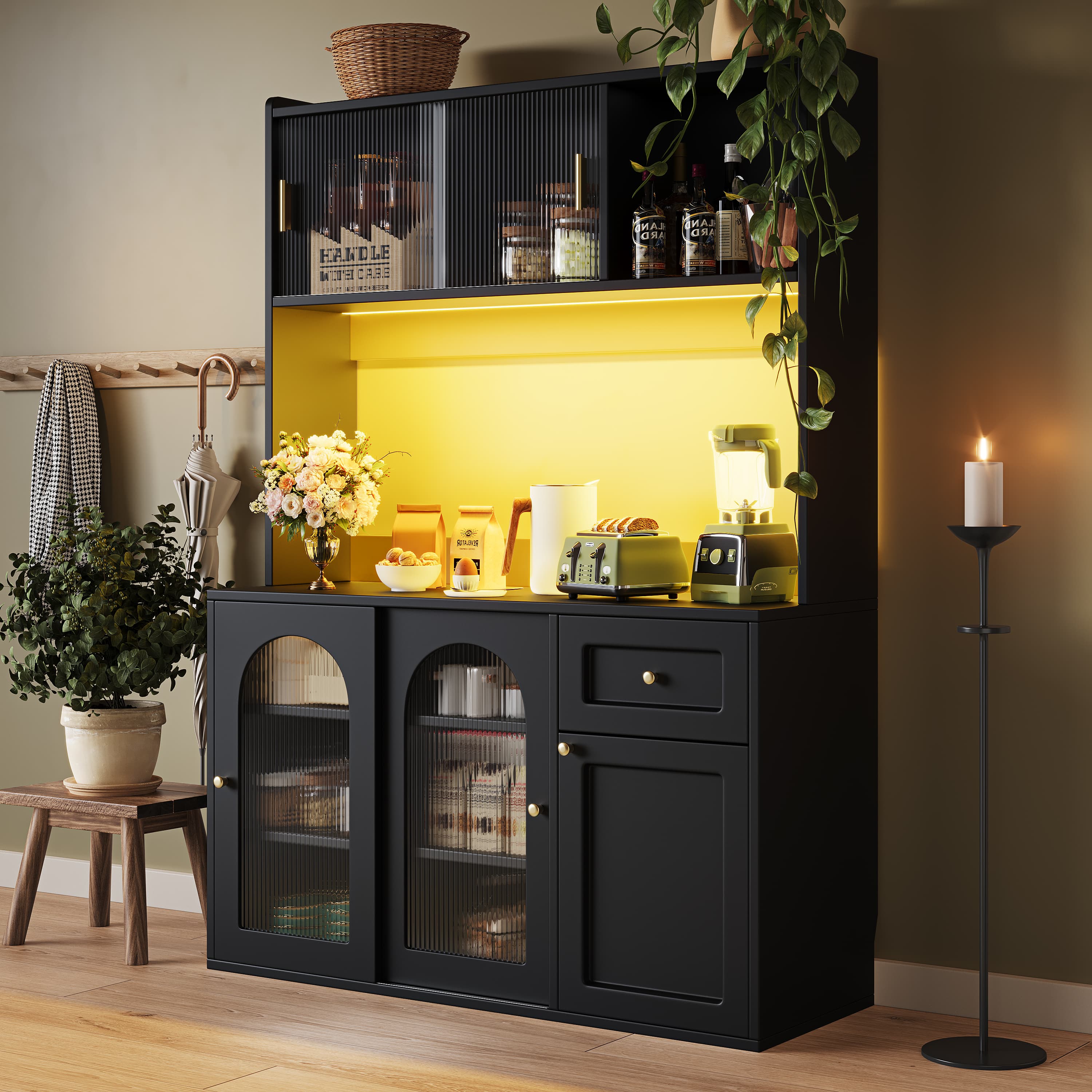Elevate Your Space with a Music-Syncing LED Buffet Cabinet - image 3