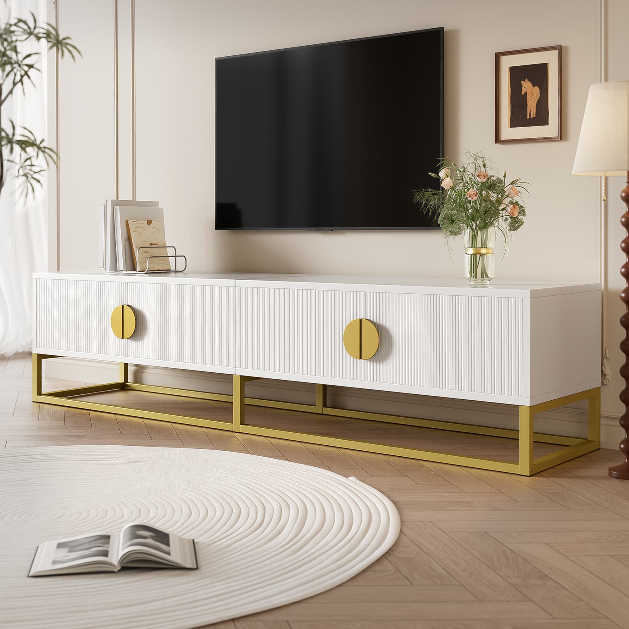 Transform Your Living Room with This Modern White TV Cabinet - image 3