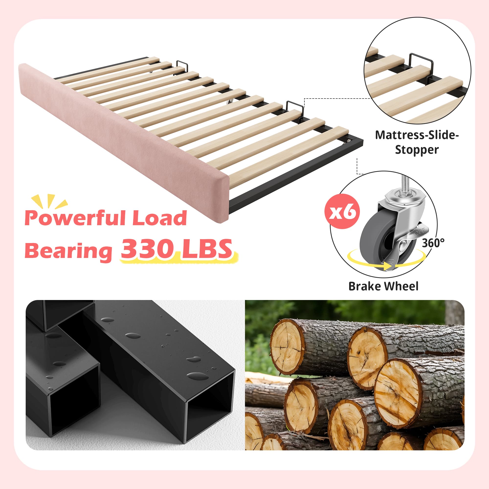 Transform Your Space with a Chic Pink Velvet Daybed & Trundle - image 5