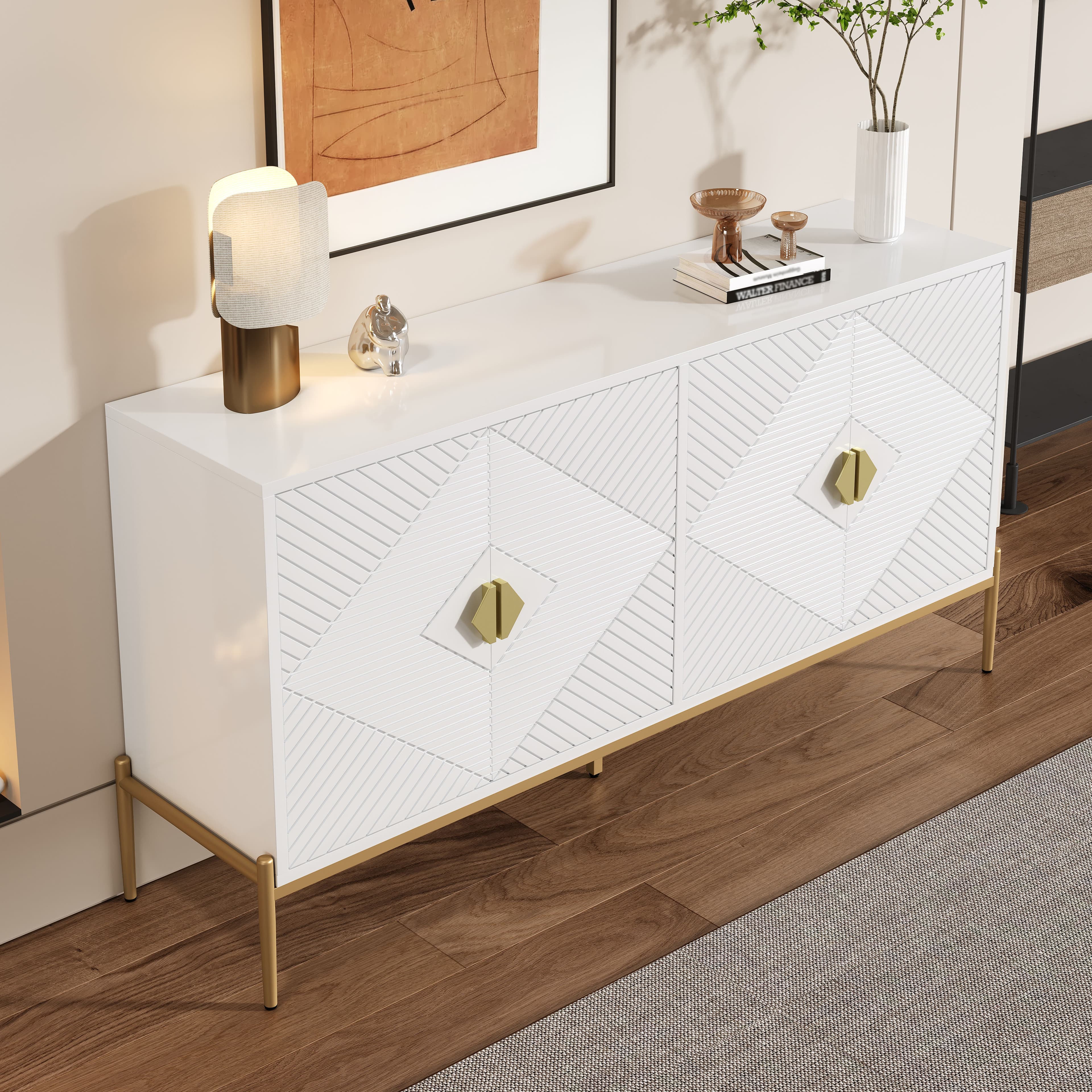 Elevate Your Space with this Chic Geometric Sideboard - image 1