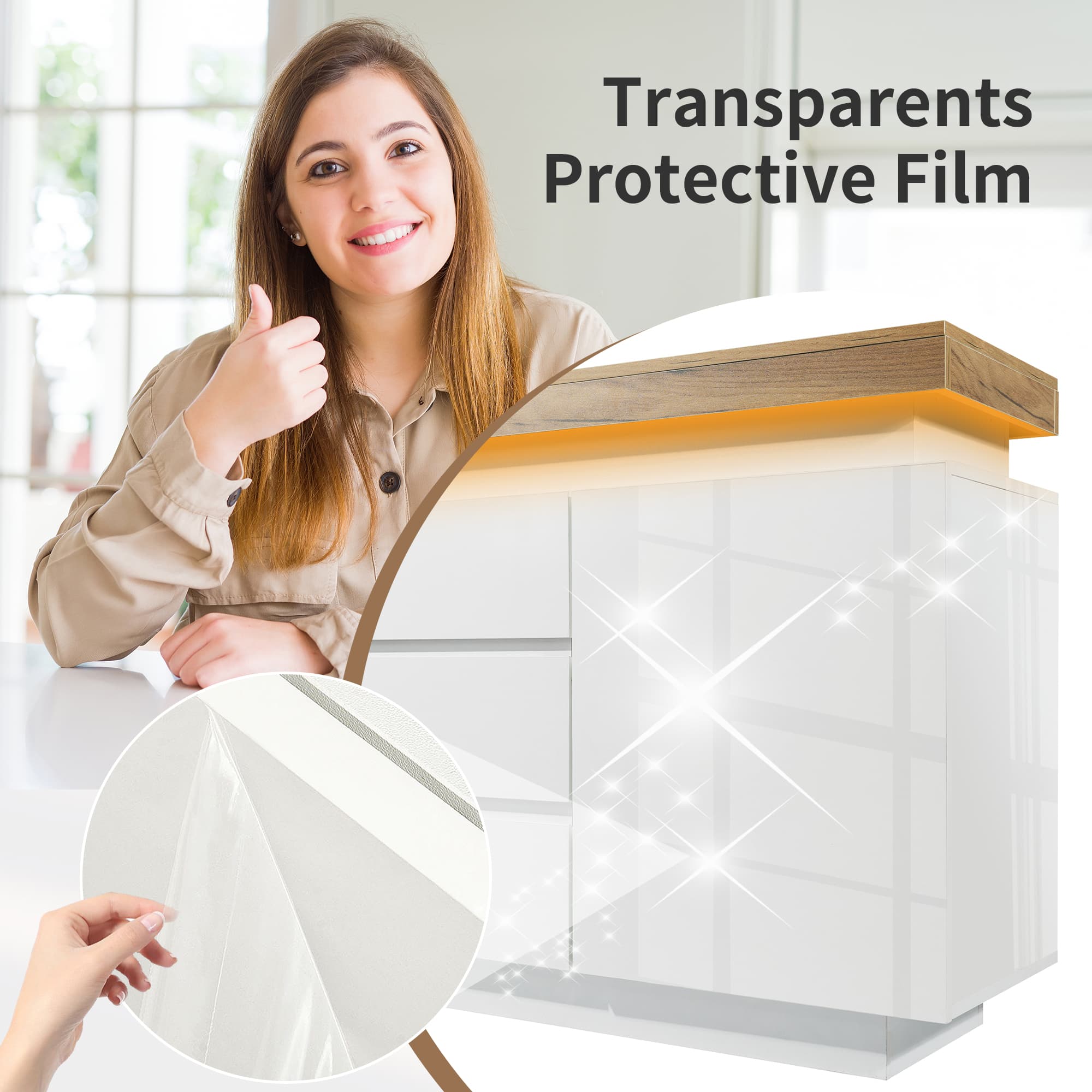 Transform Your Space with this Modern LED Sideboard Cabinet - image 1