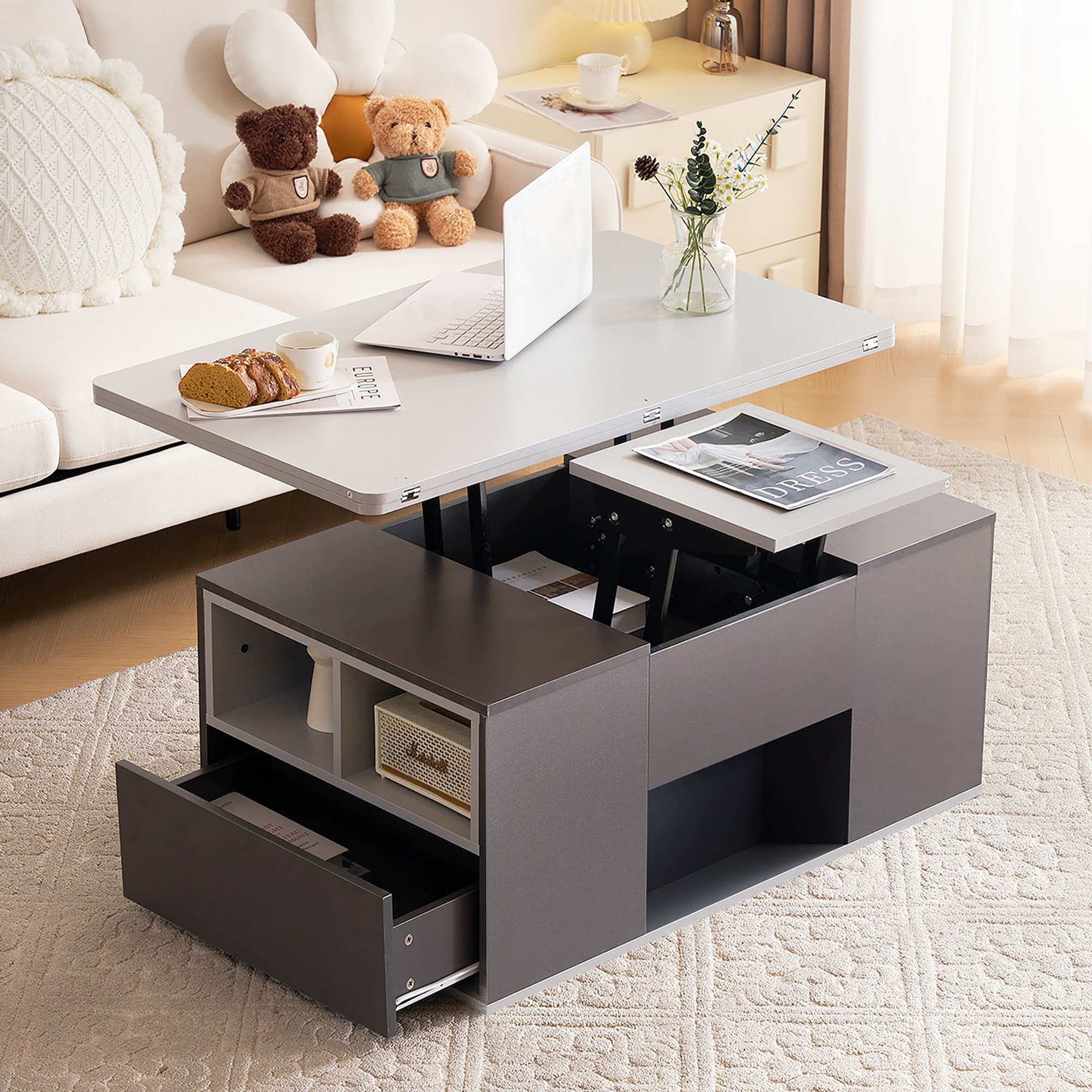 Transform Your Living Room with a Versatile Lift-Up Coffee Table