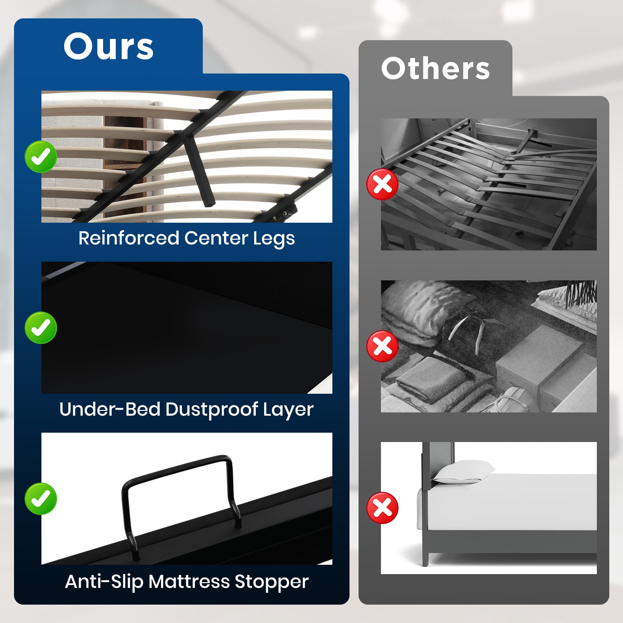 Smart King Size Bed with Hydraulic Storage & USB-C Charging - image 2