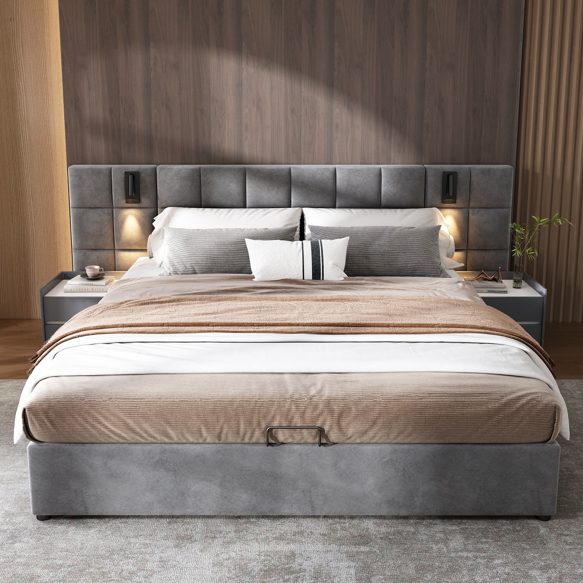 Effortless Storage & Modern Comfort in a Velvet Double Bed - image 2