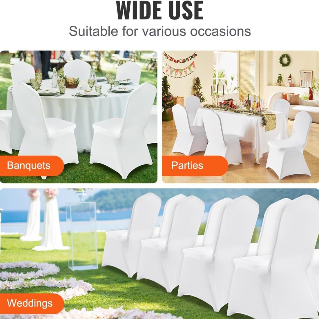 50 White Spandex Chair Covers for Flawless Event Styling - image 7