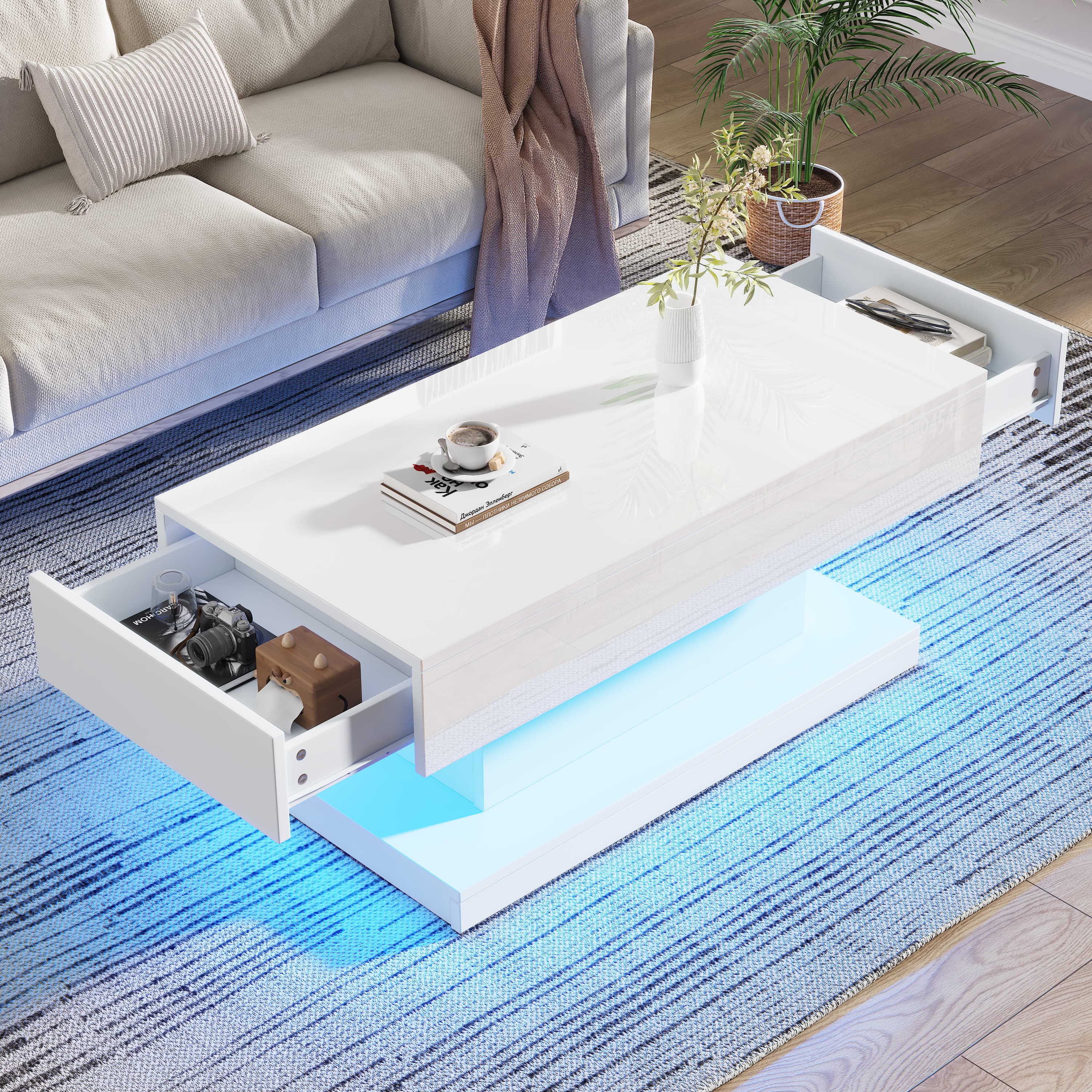 Transform Your Living Room with a Modern LED Coffee Table