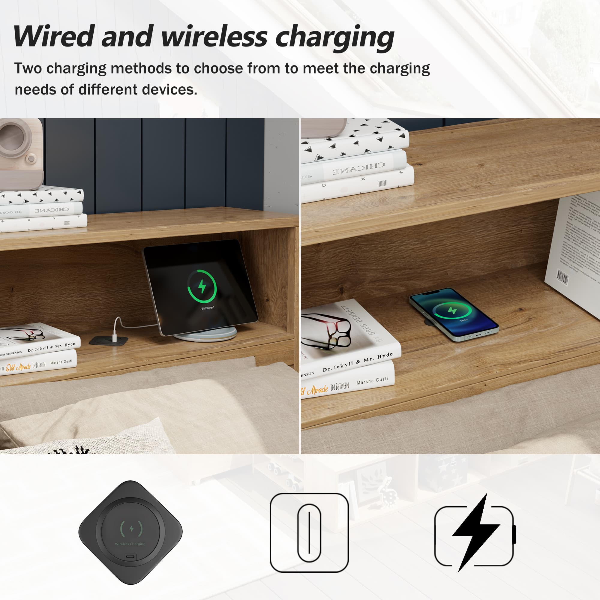 Children's Single Bed with Drawers, Bookcase and Storage Cupboard - image 2