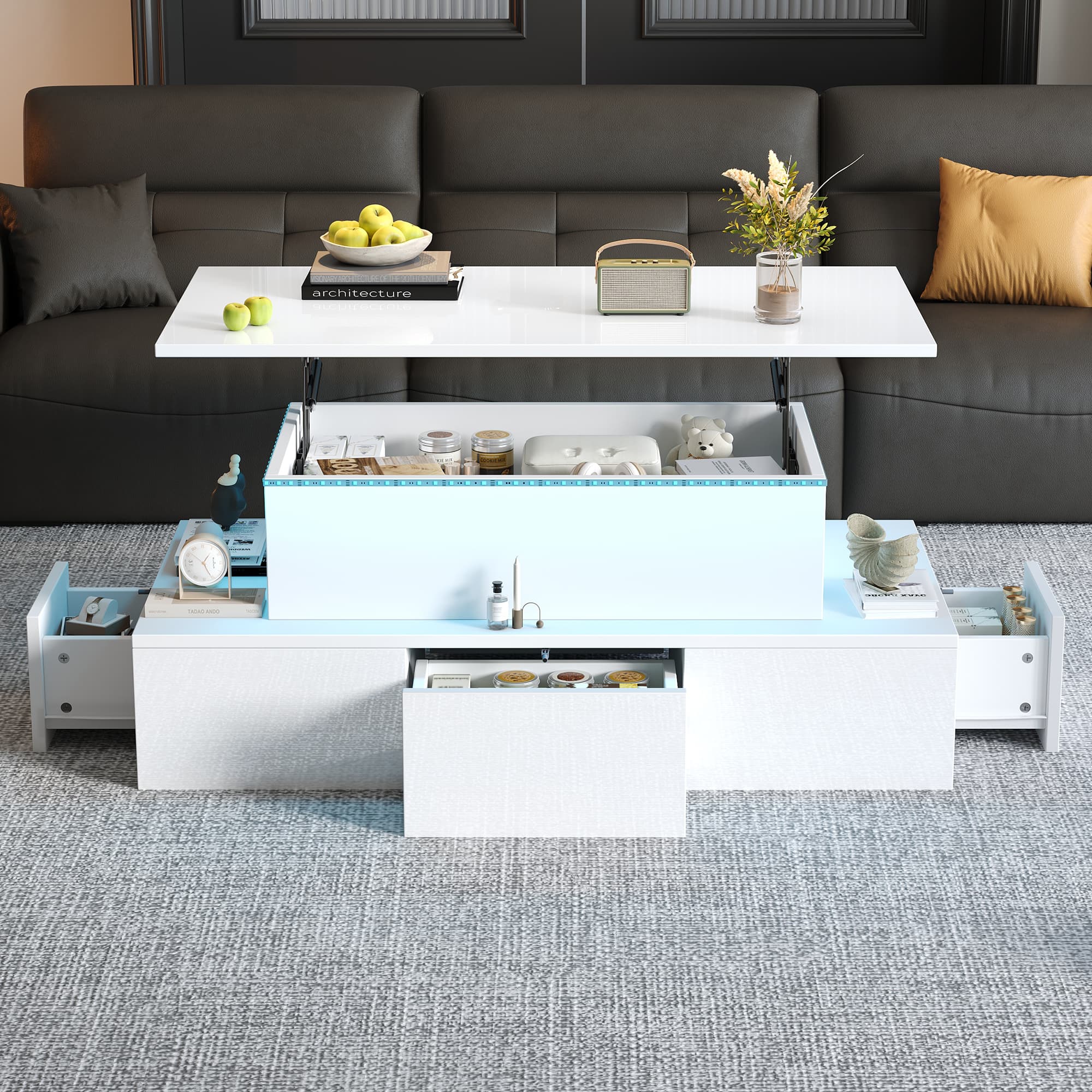 Transform Your Living Room with a High Gloss Lift-Top Coffee Table - image 5