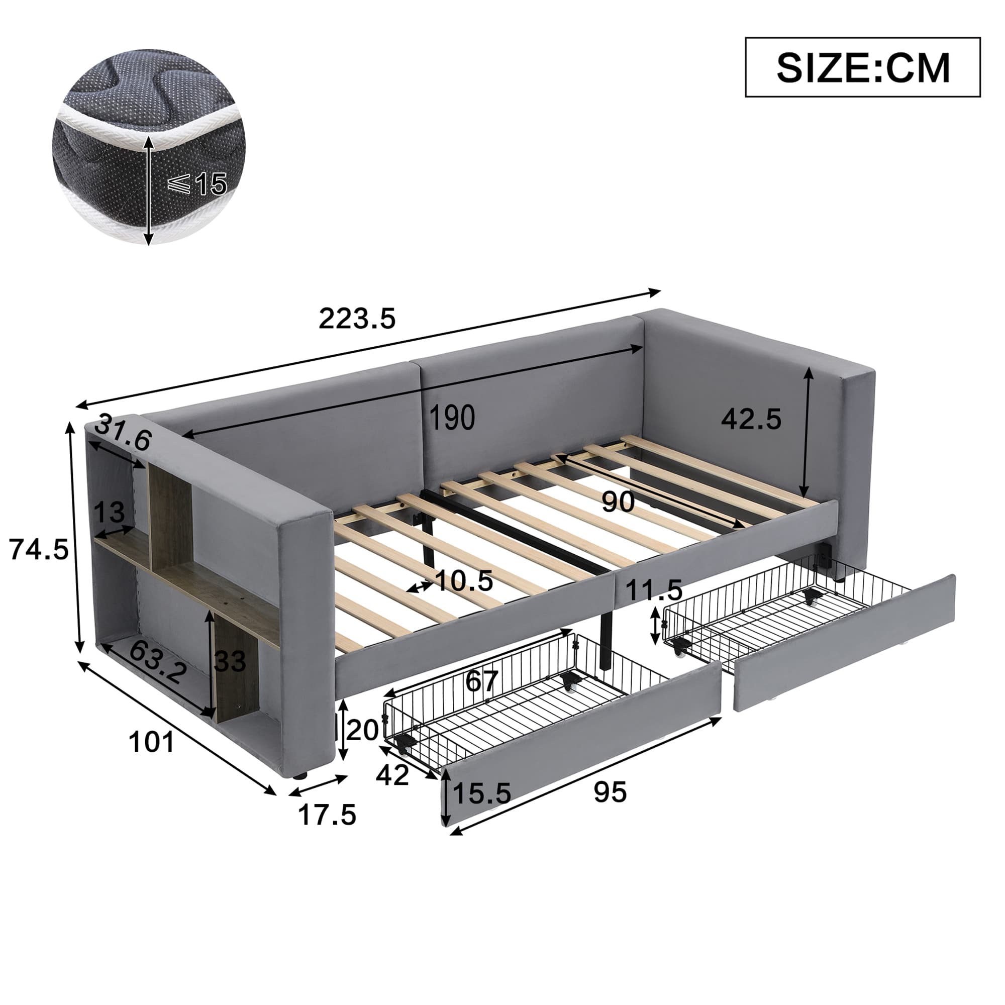 Transform Your Space with a Stylish Velvet Daybed & Storage - image 1