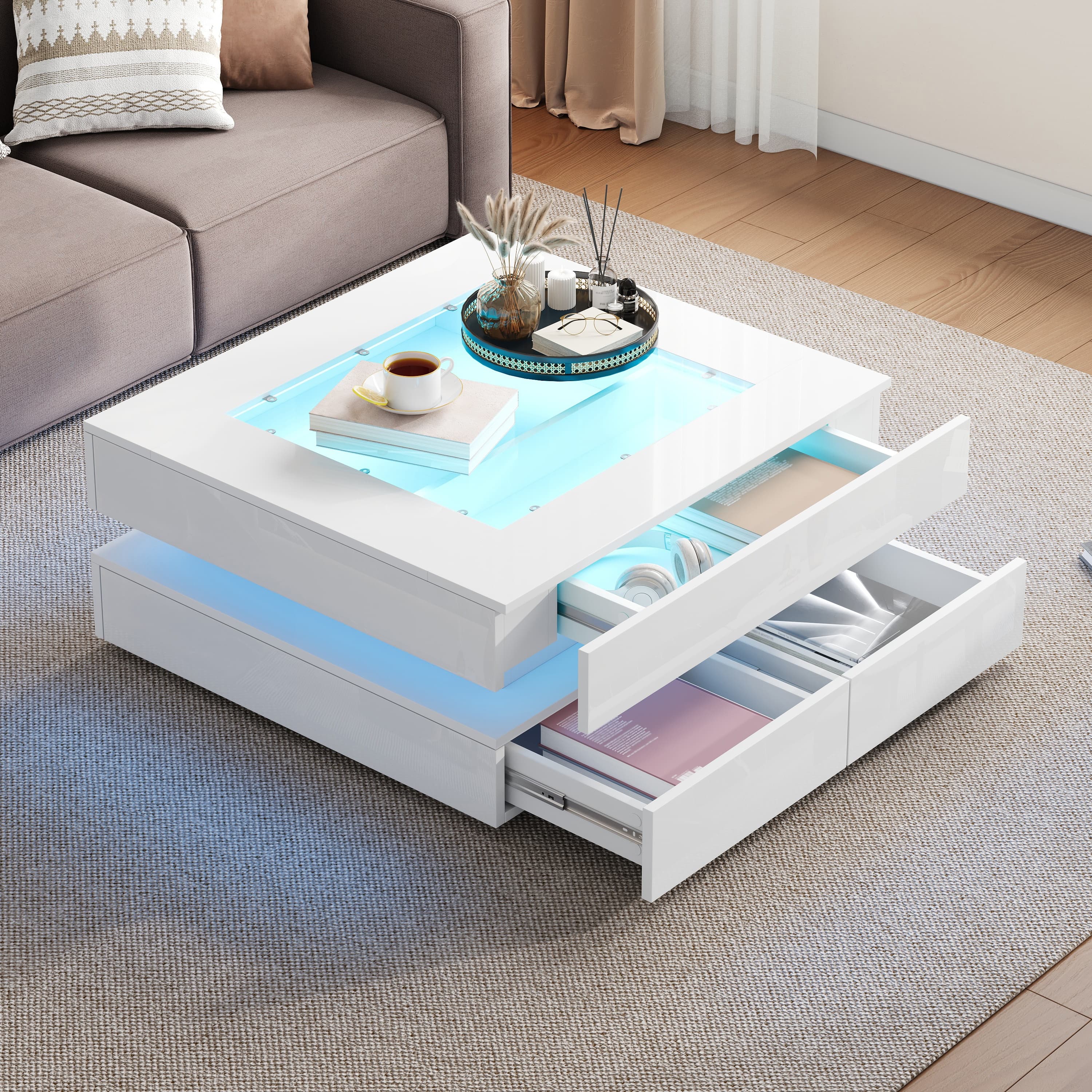 Transform Your Living Room with a Modern LED Coffee Table - image 1