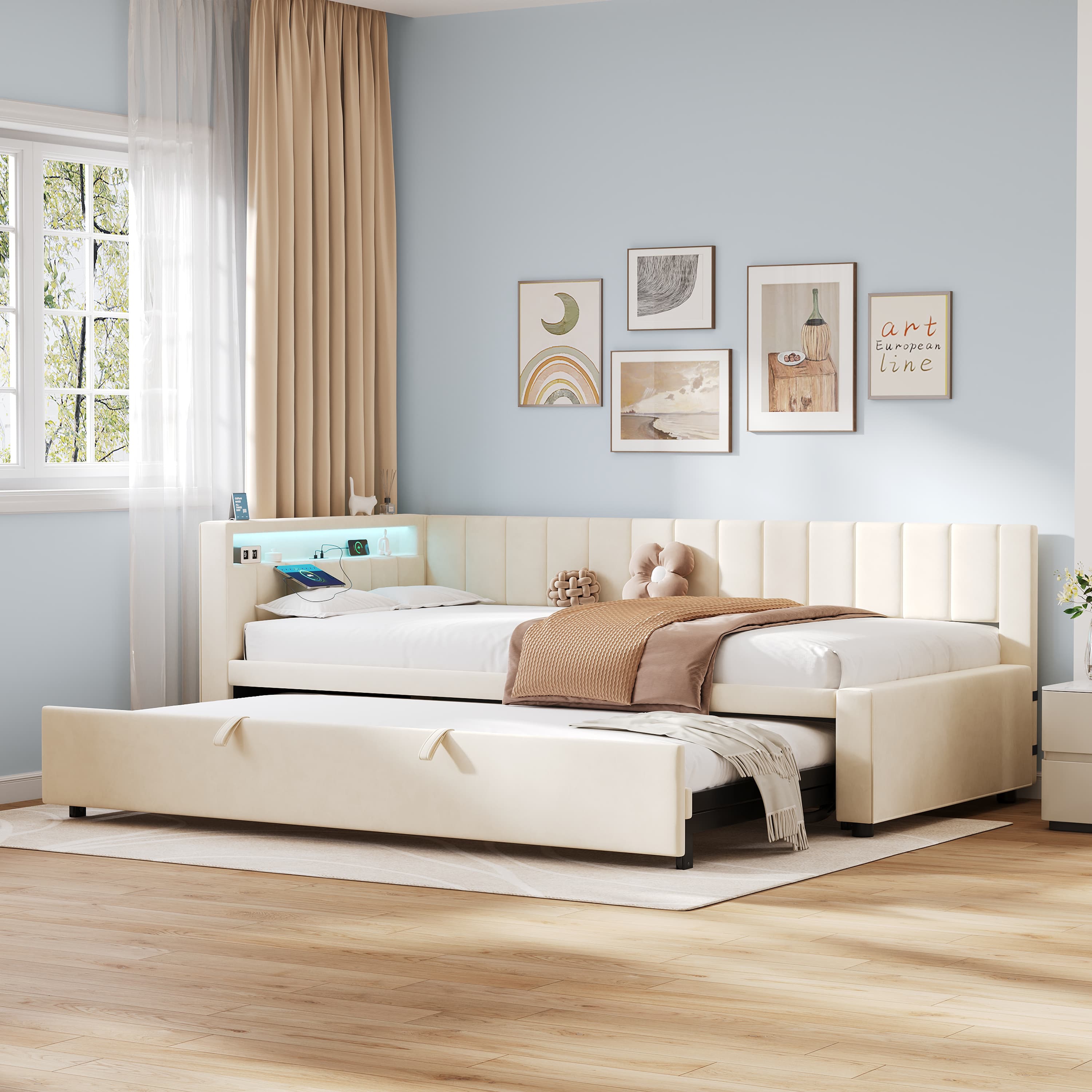 Transform Your Space with a 3-in-1 Velvet Daybed & Sofa Bed - image 5