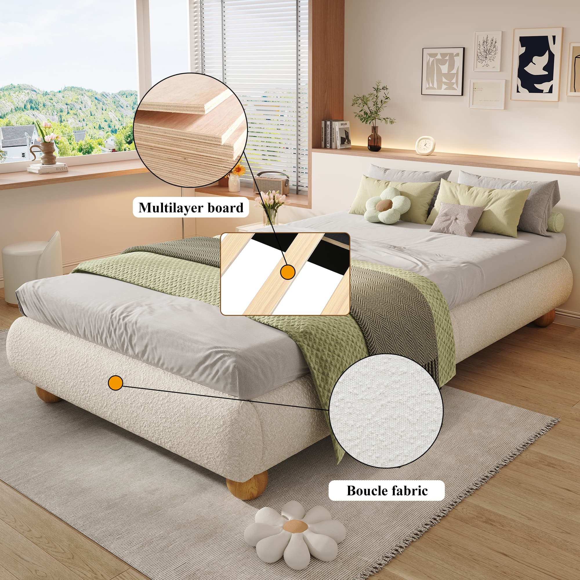 Create a Calm & Stylish Retreat with Our Boucle Single Bed - image 3