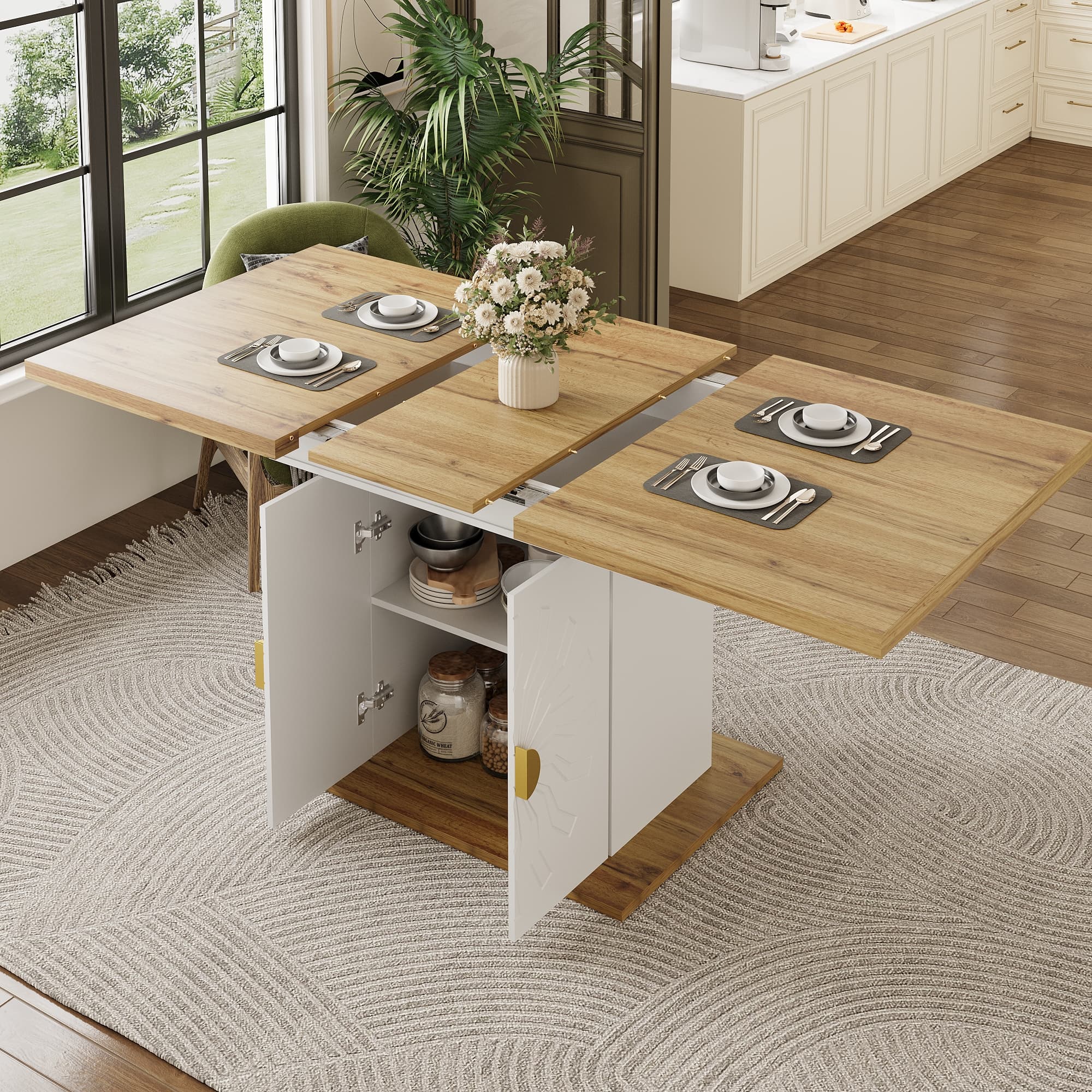 Extendable Dining Table with Clever Integrated Storage - image 2