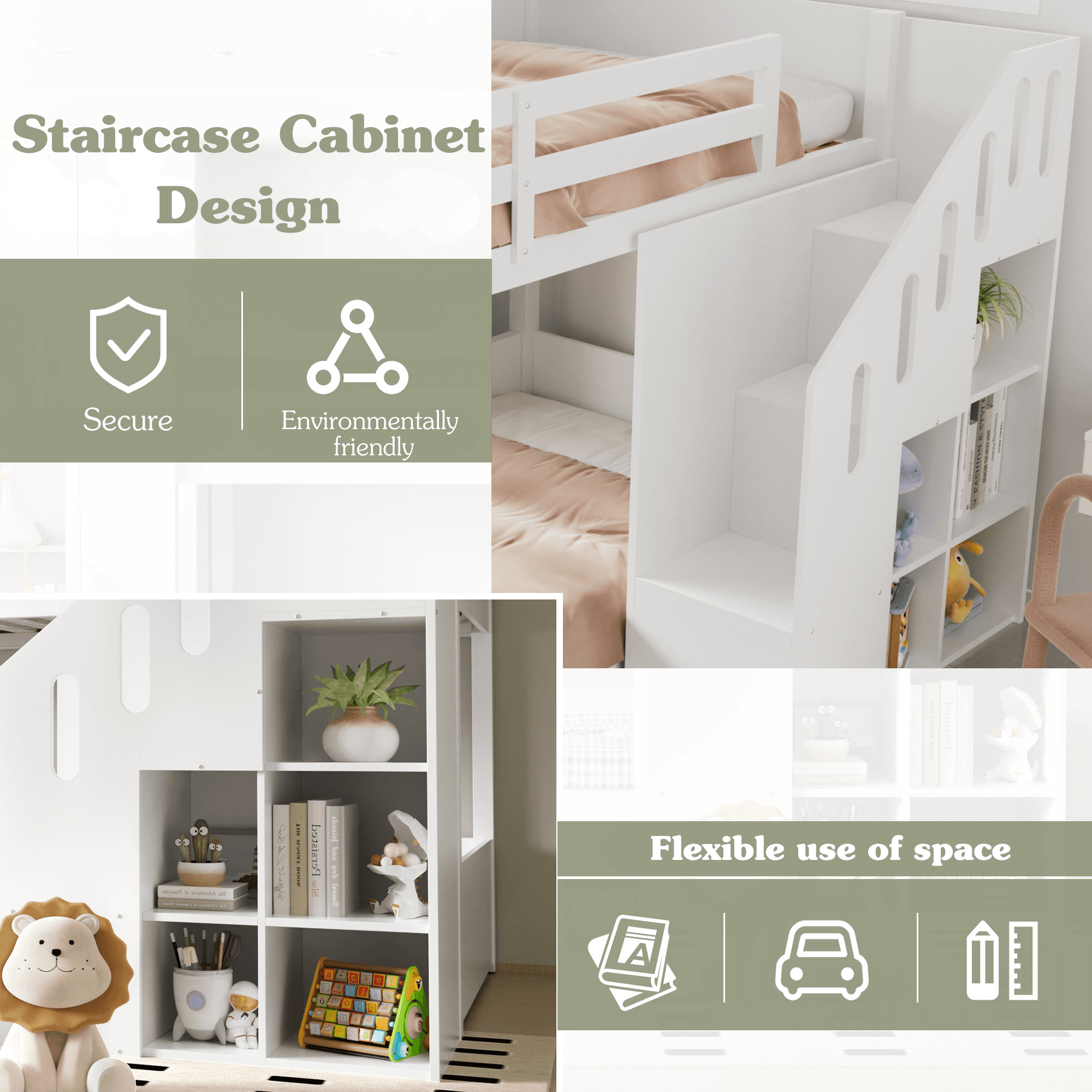 Smart Bunk Bed with Staircase Storage for Tidy Kids' Rooms - image 5