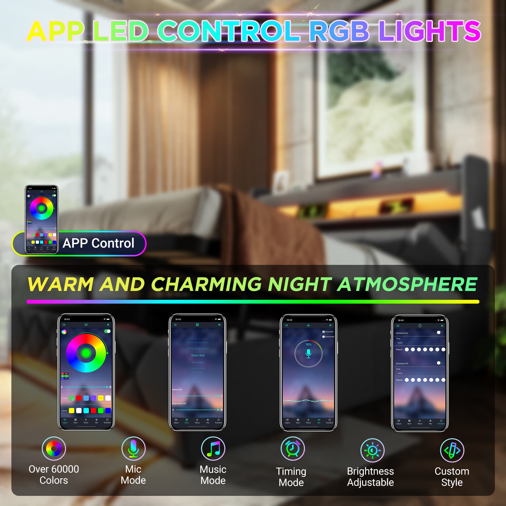 Super King Hydraulic Bed with LED Lights & USB-C Port - image 1