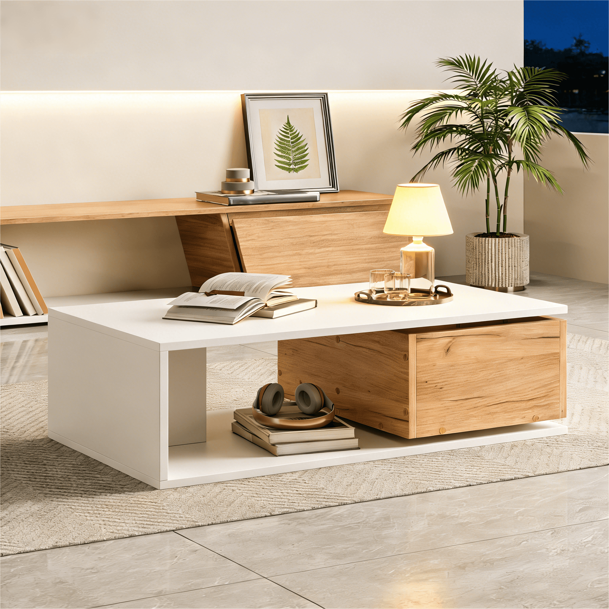 Effortlessly Organise Your Space with this Modern Coffee Table