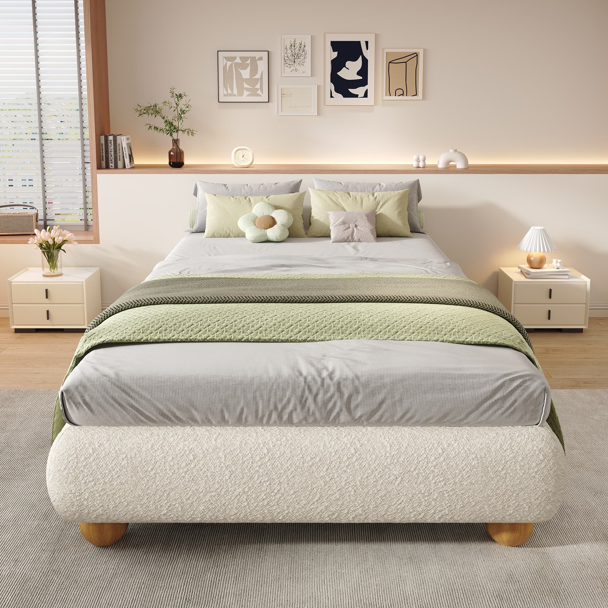 Create a Calm & Stylish Retreat with Our Boucle Single Bed - image 2