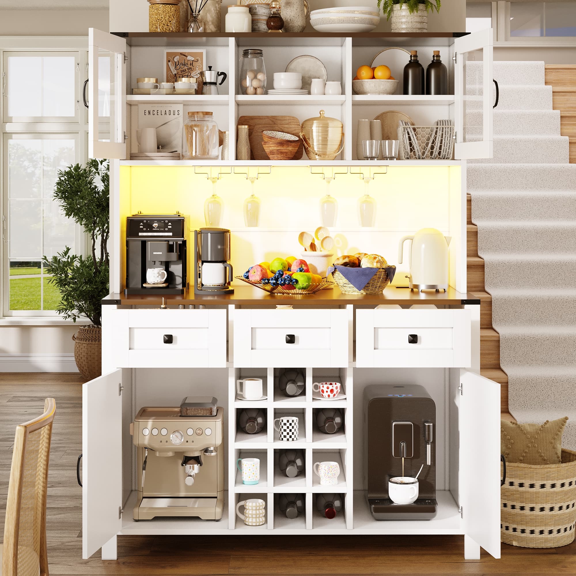 Modern Tall Kitchen Larder with Integrated Power & Lighting - image 3
