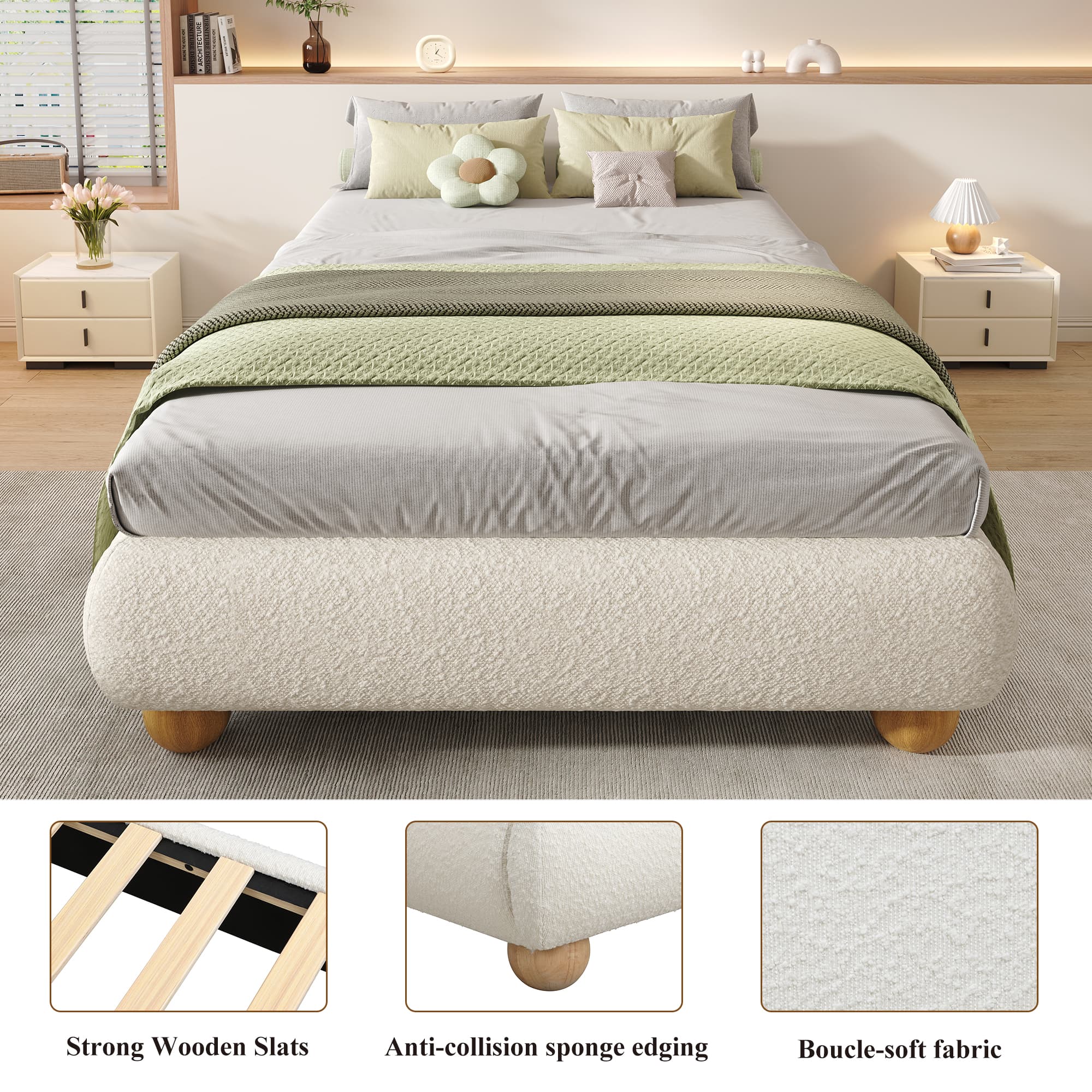 Create a Calm & Stylish Retreat with Our Boucle Single Bed - image 4