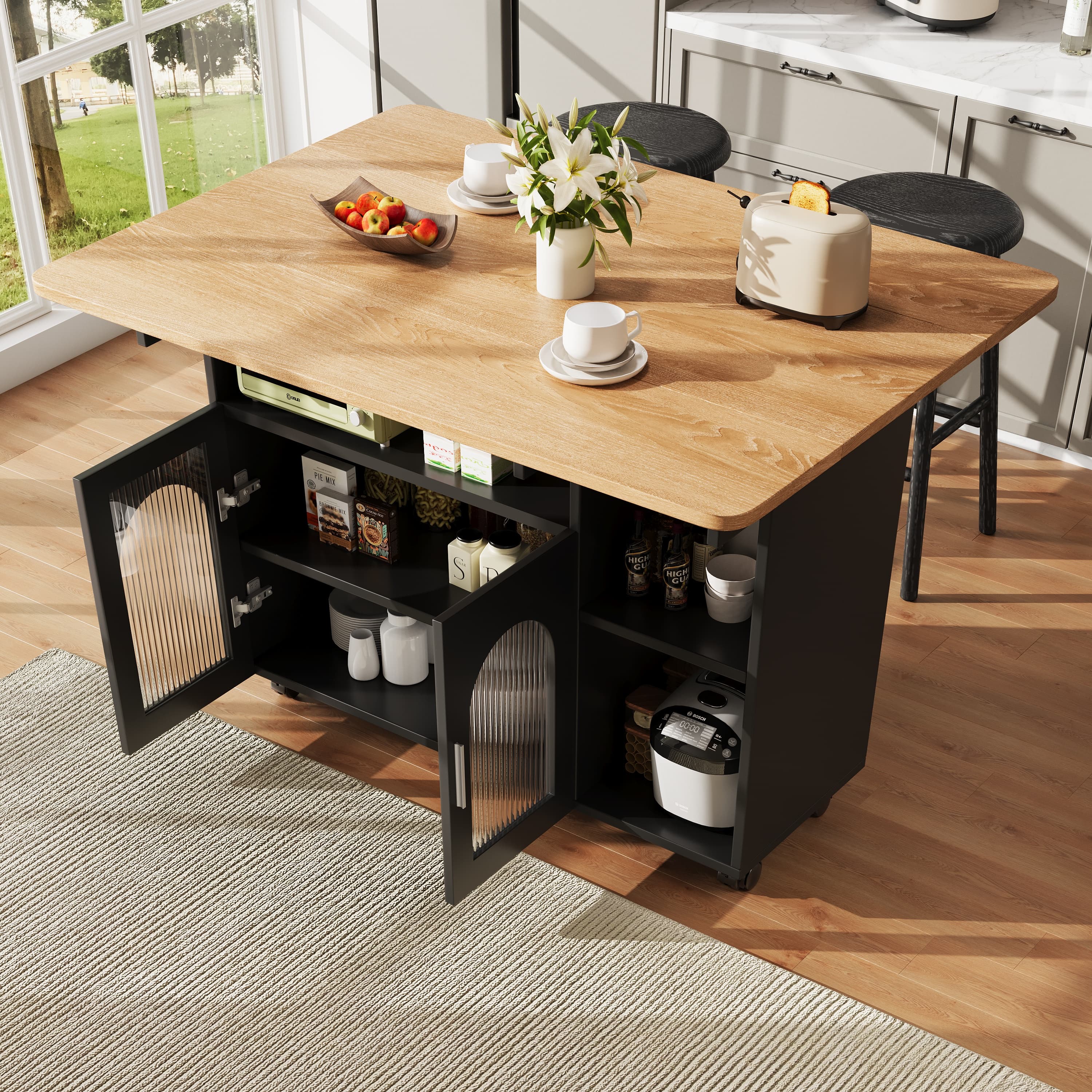 Expand Your Kitchen with a Multifunctional Island Trolley