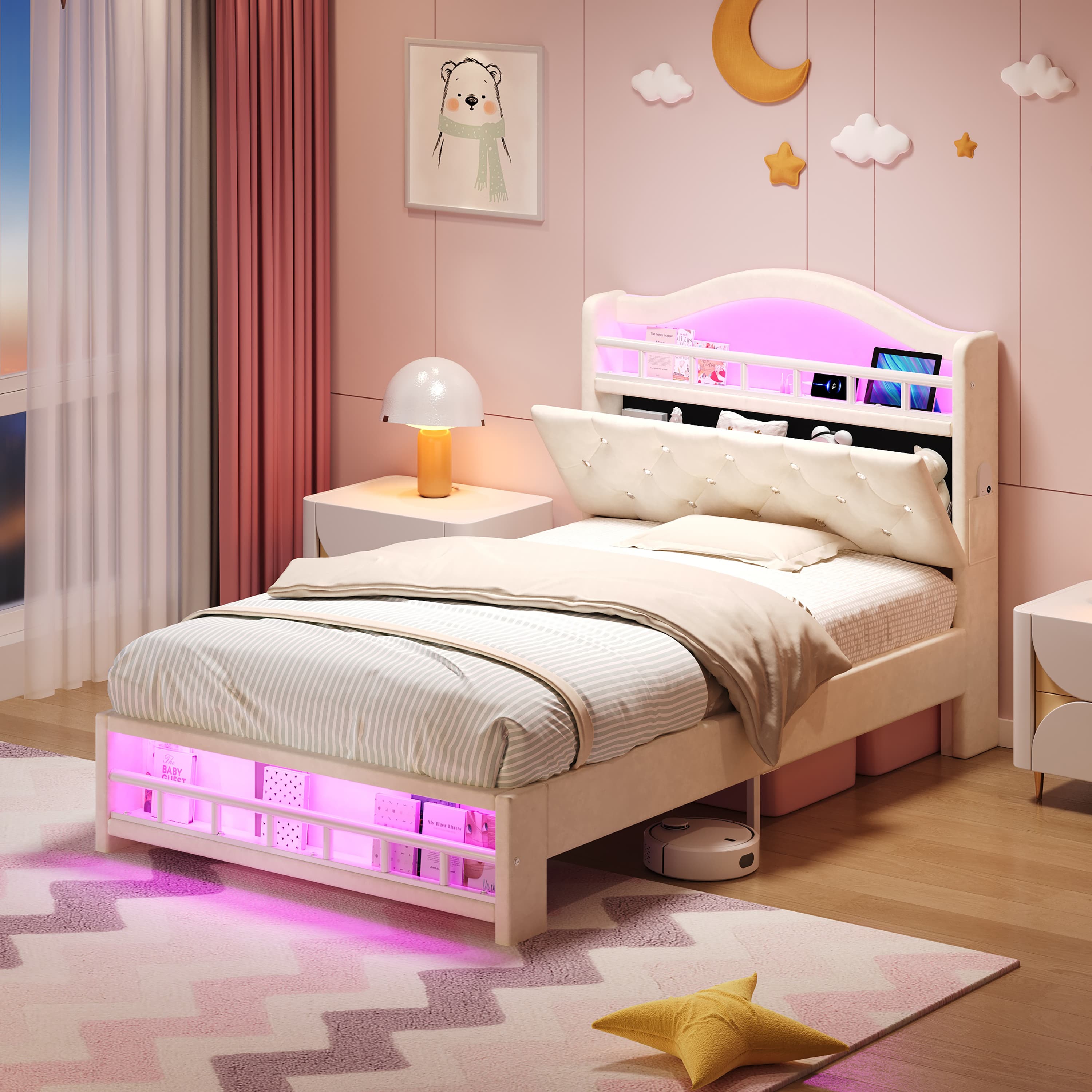 Your All-in-One Bed: Storage, Charging & Ambient Lighting - image 1