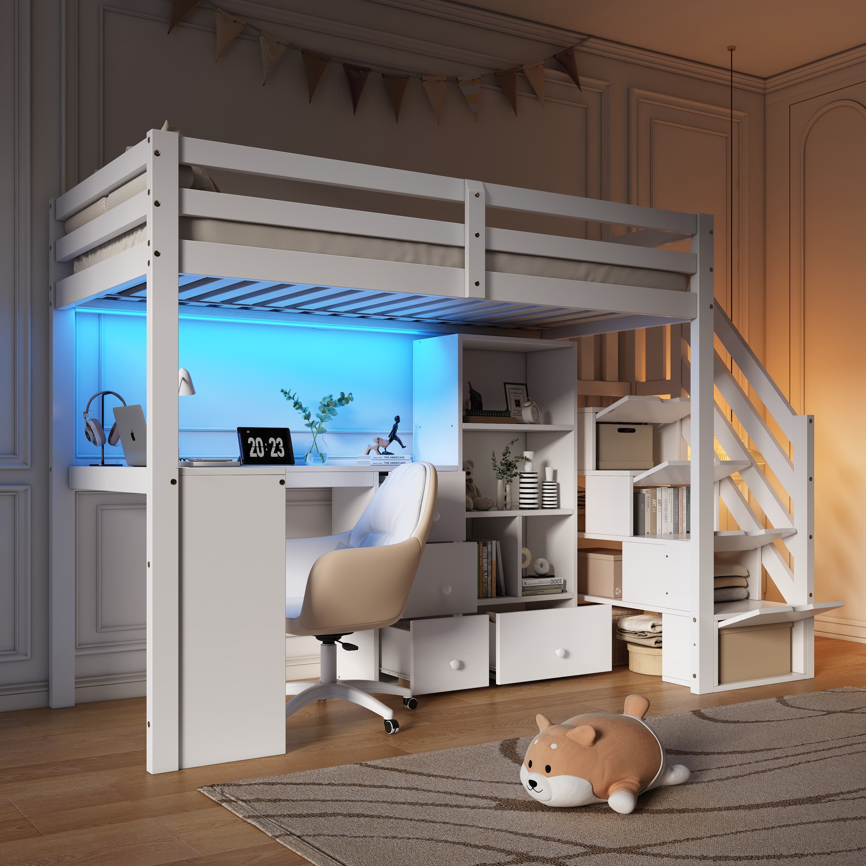The Ultimate Loft Bed with Desk, Storage & RGB Lights - image 4